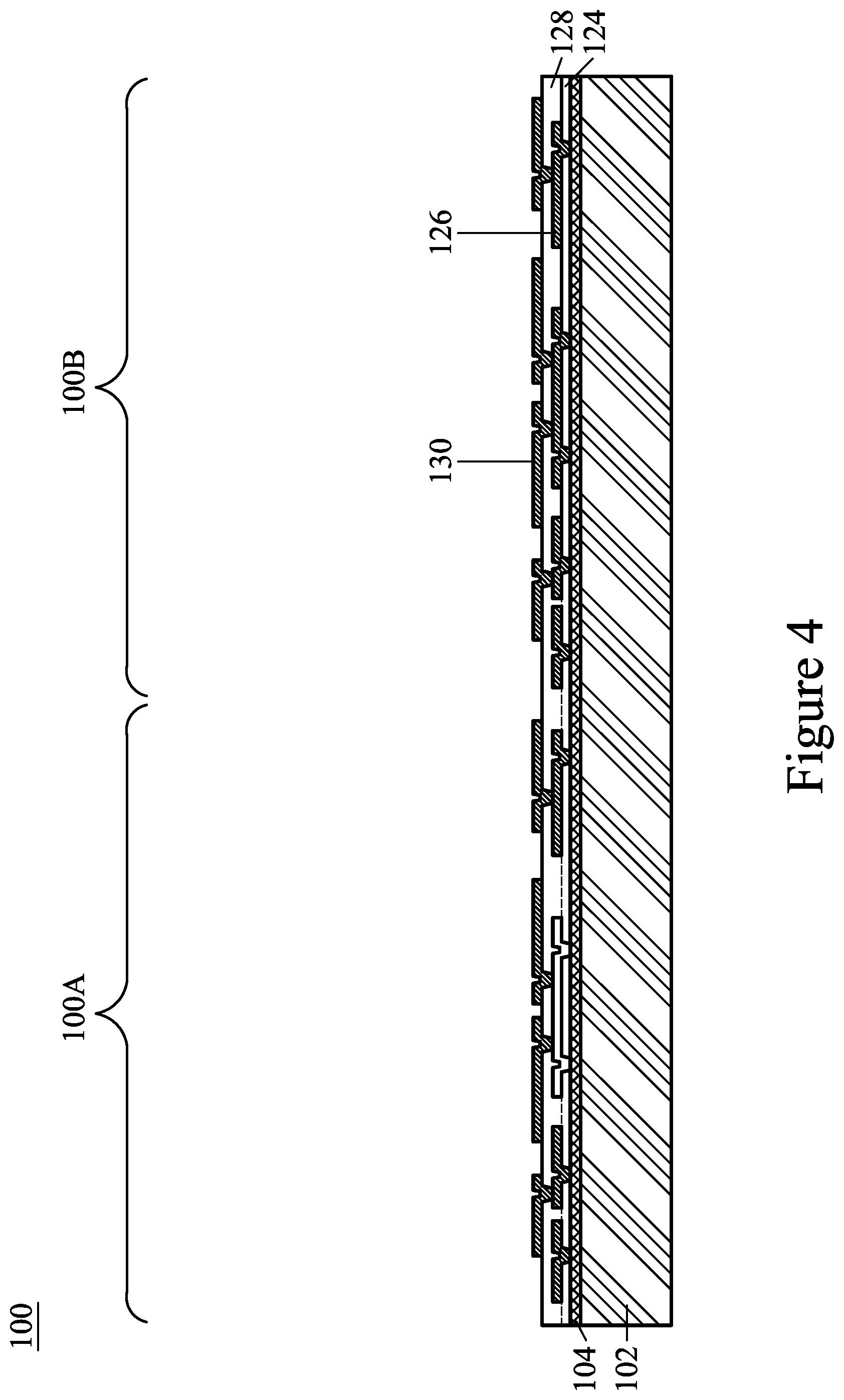 Patent US12100664 Figure 4 – Semiconductor device with curved conductive lines and method of forming the same