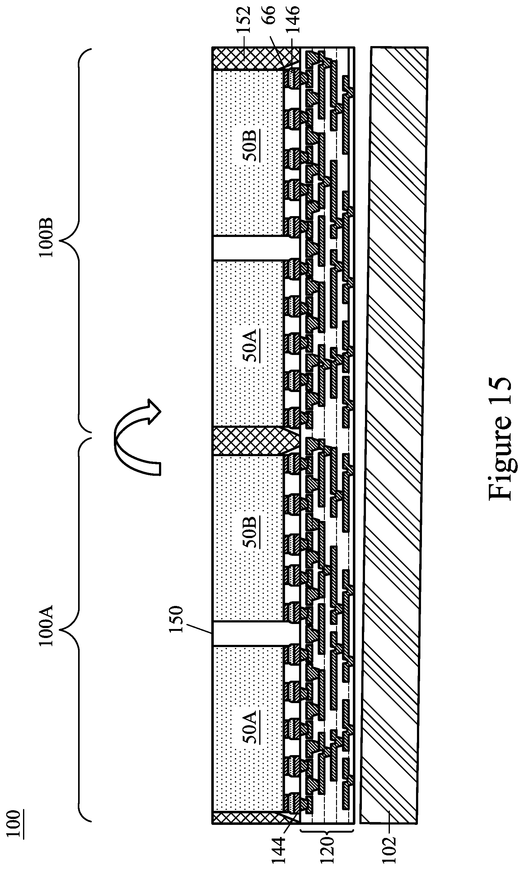 Patent US12100664 Figure 16 – Semiconductor device with curved conductive lines and method of forming the same