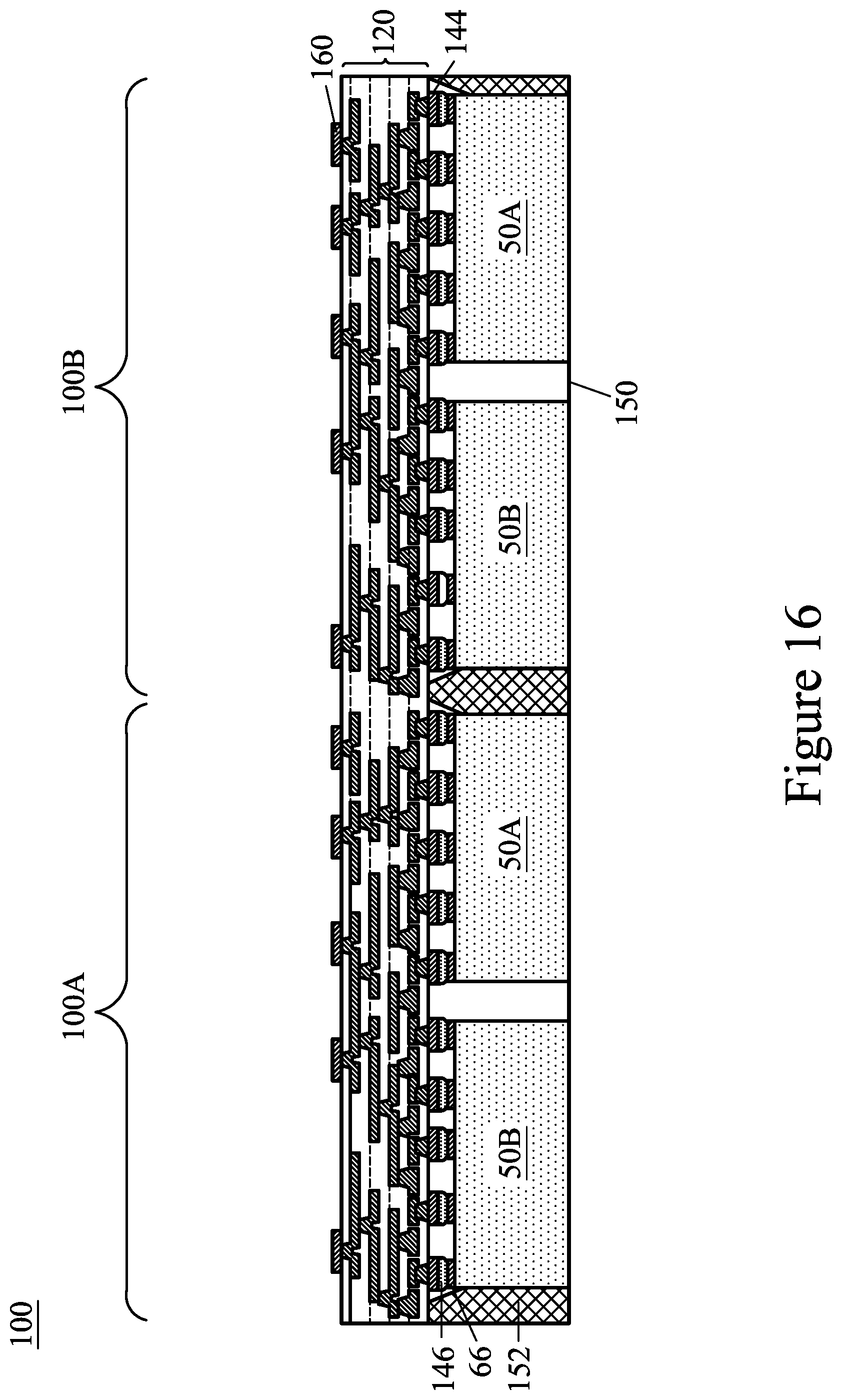Patent US12100664 Figure 17 – Semiconductor device with curved conductive lines and method of forming the same