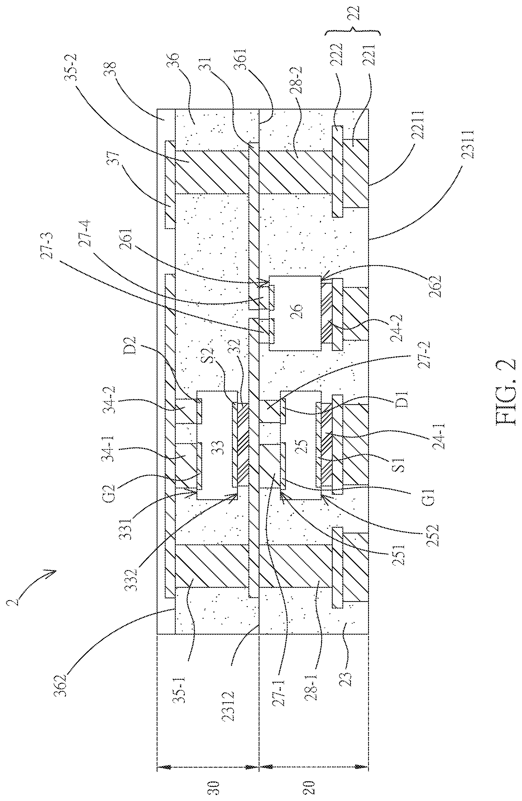 Patent US12100665 Figure 2 – Semiconductor package structure and manufacturing method thereof
