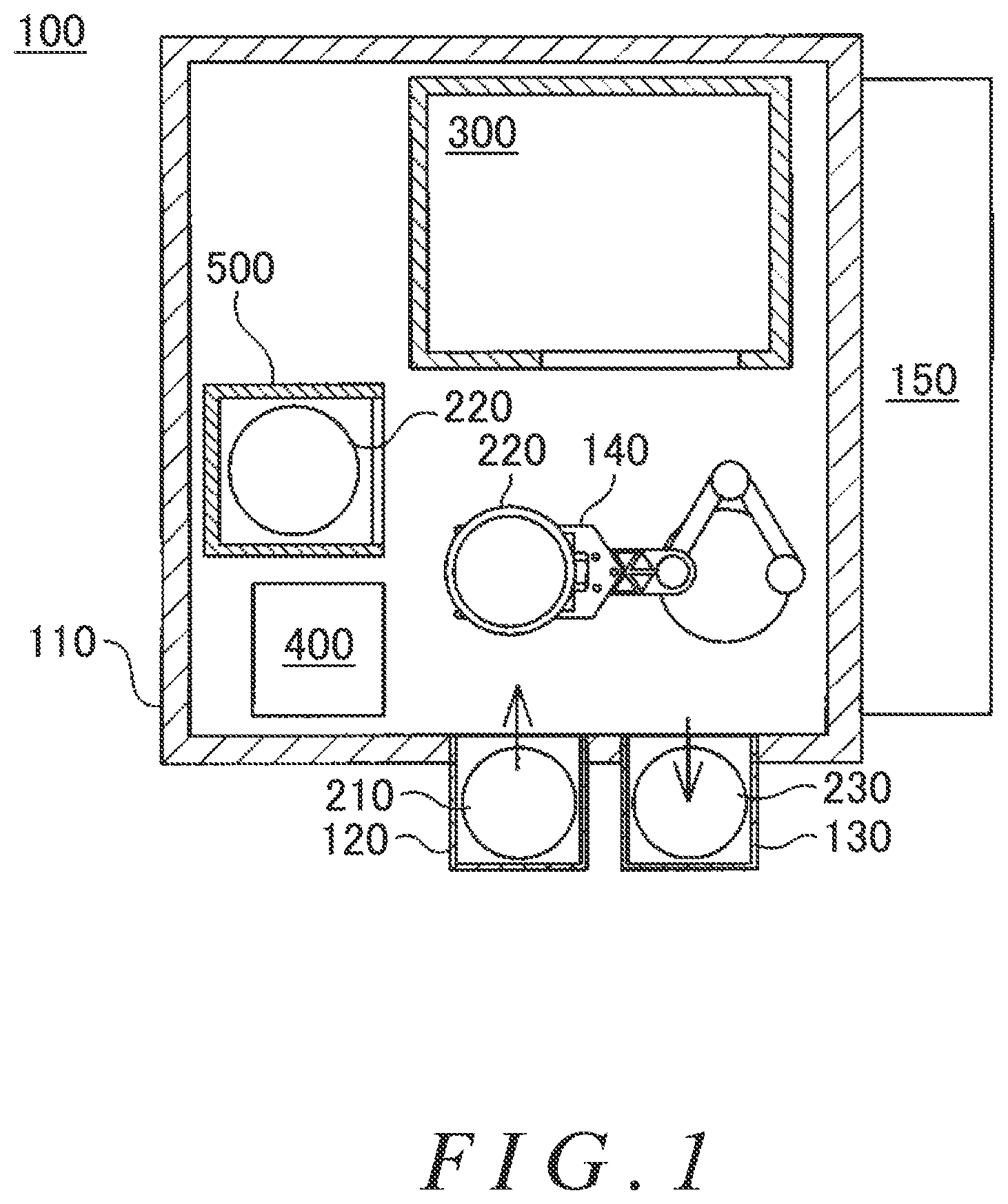 Patent US12100667 Figure 1 – Apparatus for stacking substrates and method for the same