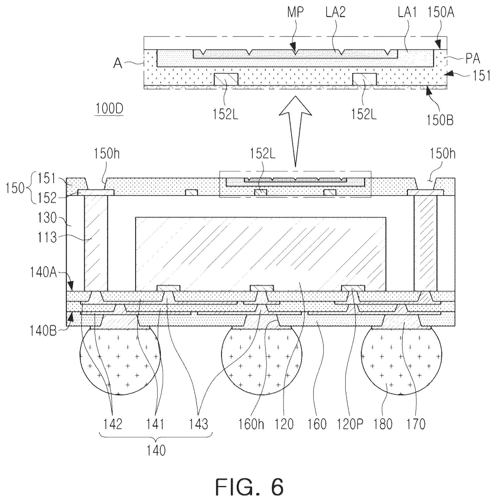 Patent US12100668 Figure 5 – Semiconductor package