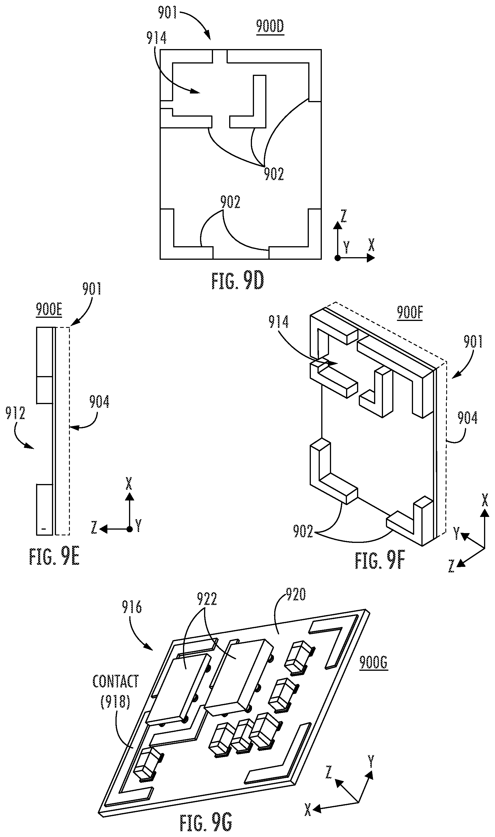 Patent US12100669 Figure 10 – Multi-component modules (MCMs) including configurable electromagnetic isolation (EMI) shield structures and related methods