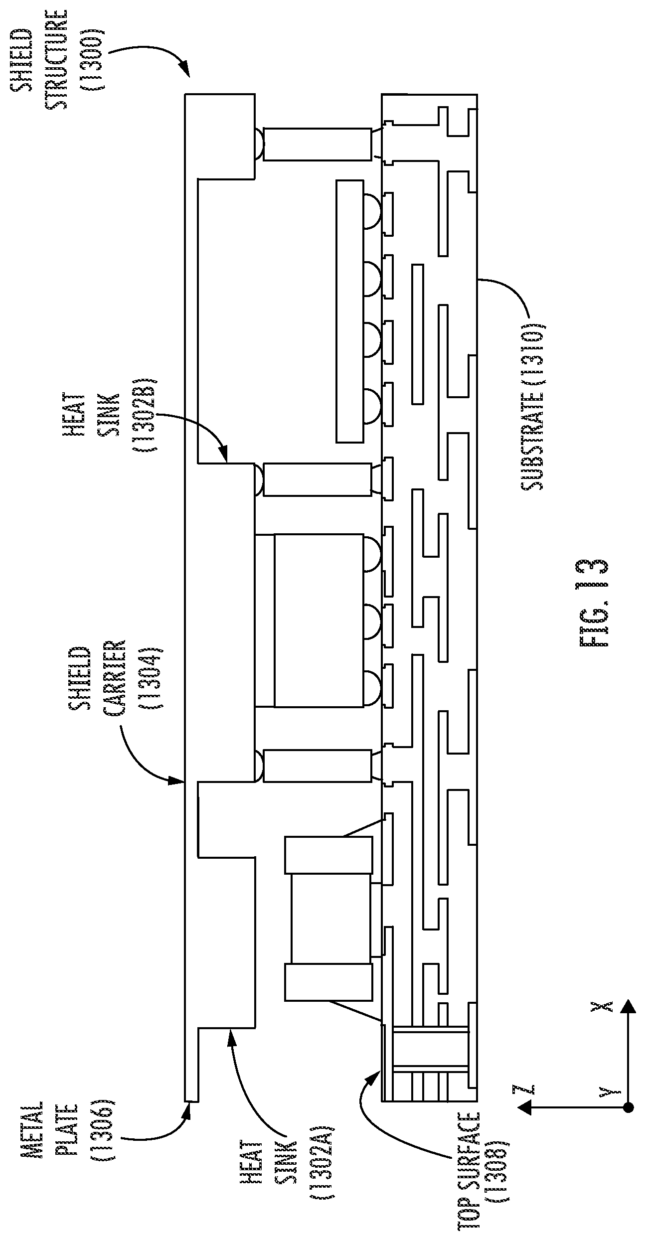 Patent US12100669 Figure 16 – Multi-component modules (MCMs) including configurable electromagnetic isolation (EMI) shield structures and related methods