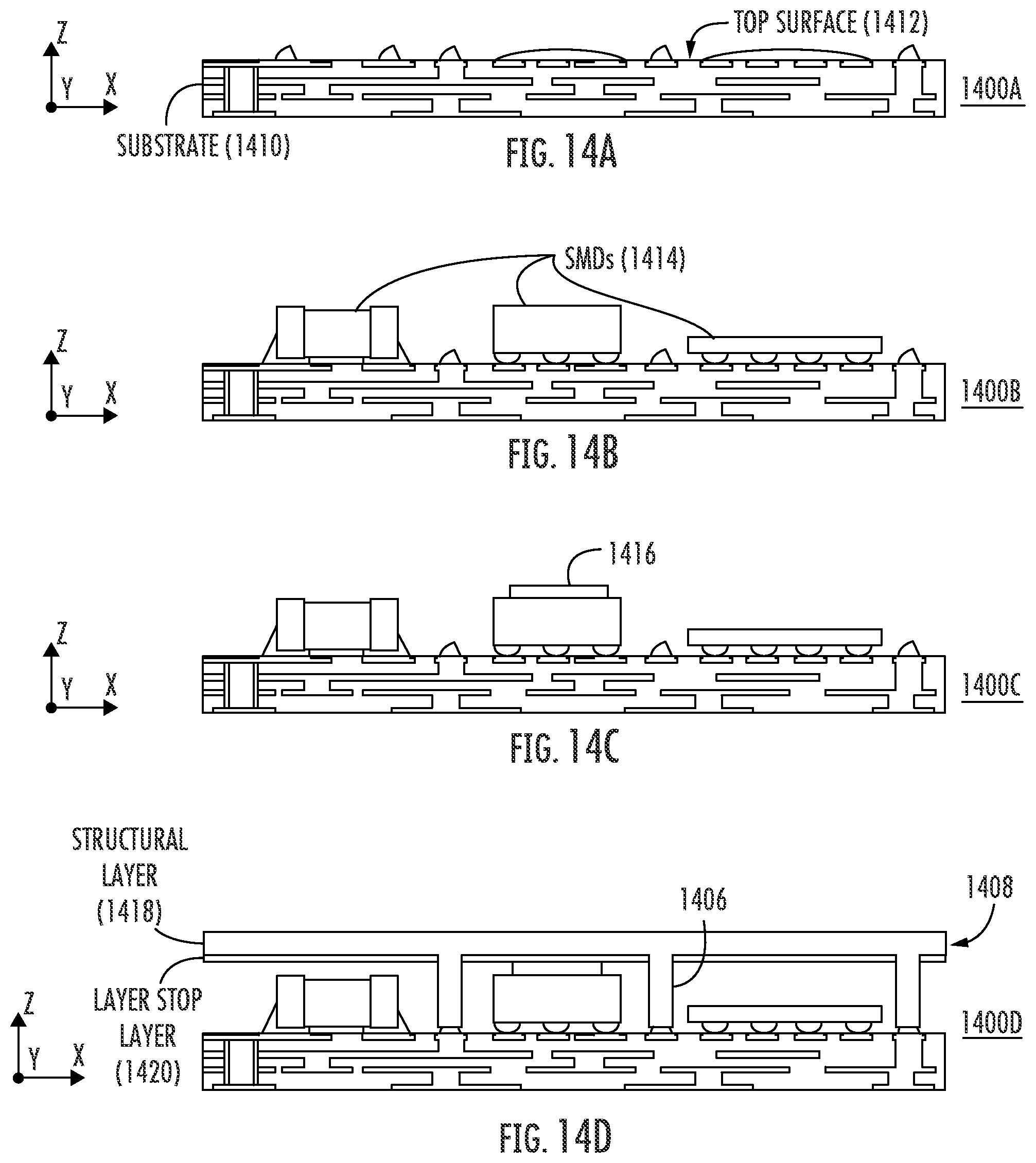 Patent US12100669 Figure 17 – Multi-component modules (MCMs) including configurable electromagnetic isolation (EMI) shield structures and related methods