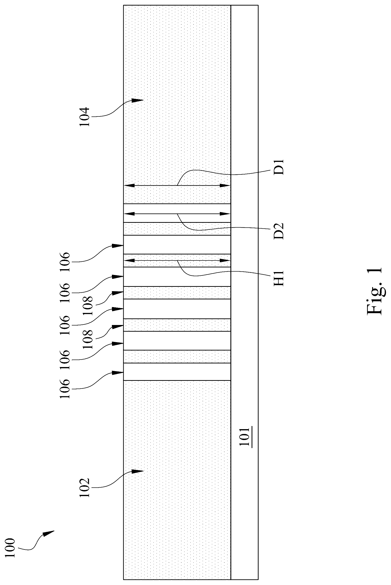 Patent US12100673 — Chemical mechanical polishing dishing resistant structure — Figure 1
