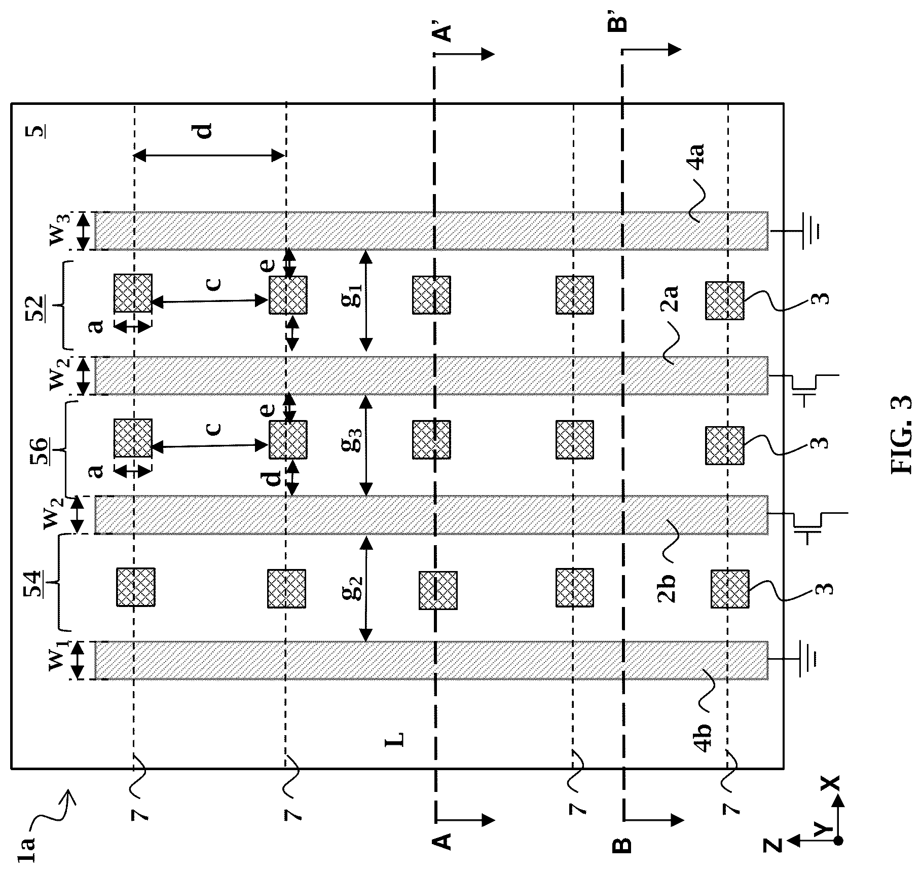 Patent US12100675 Figure 3 – Transmission line structures for three-dimensional integrated circuit and the methods thereof