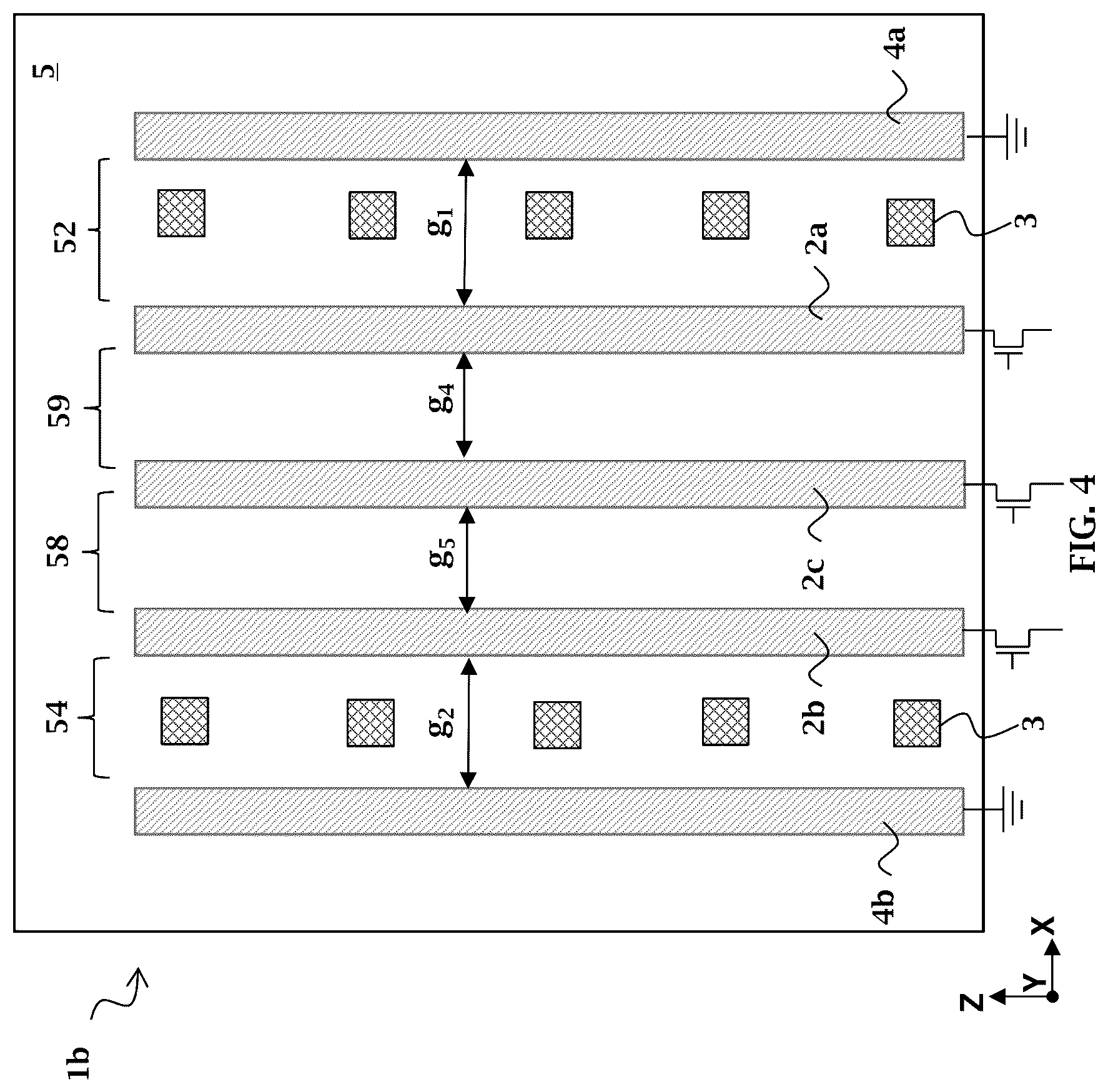 Patent US12100675 Figure 4 – Transmission line structures for three-dimensional integrated circuit and the methods thereof
