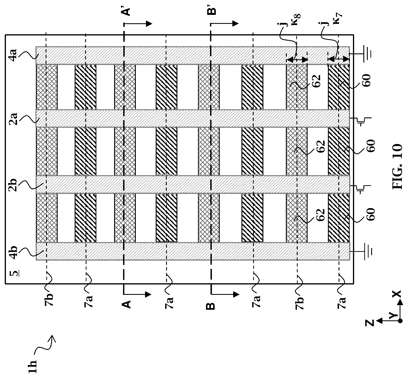 Patent US12100675 Figure 10 – Transmission line structures for three-dimensional integrated circuit and the methods thereof