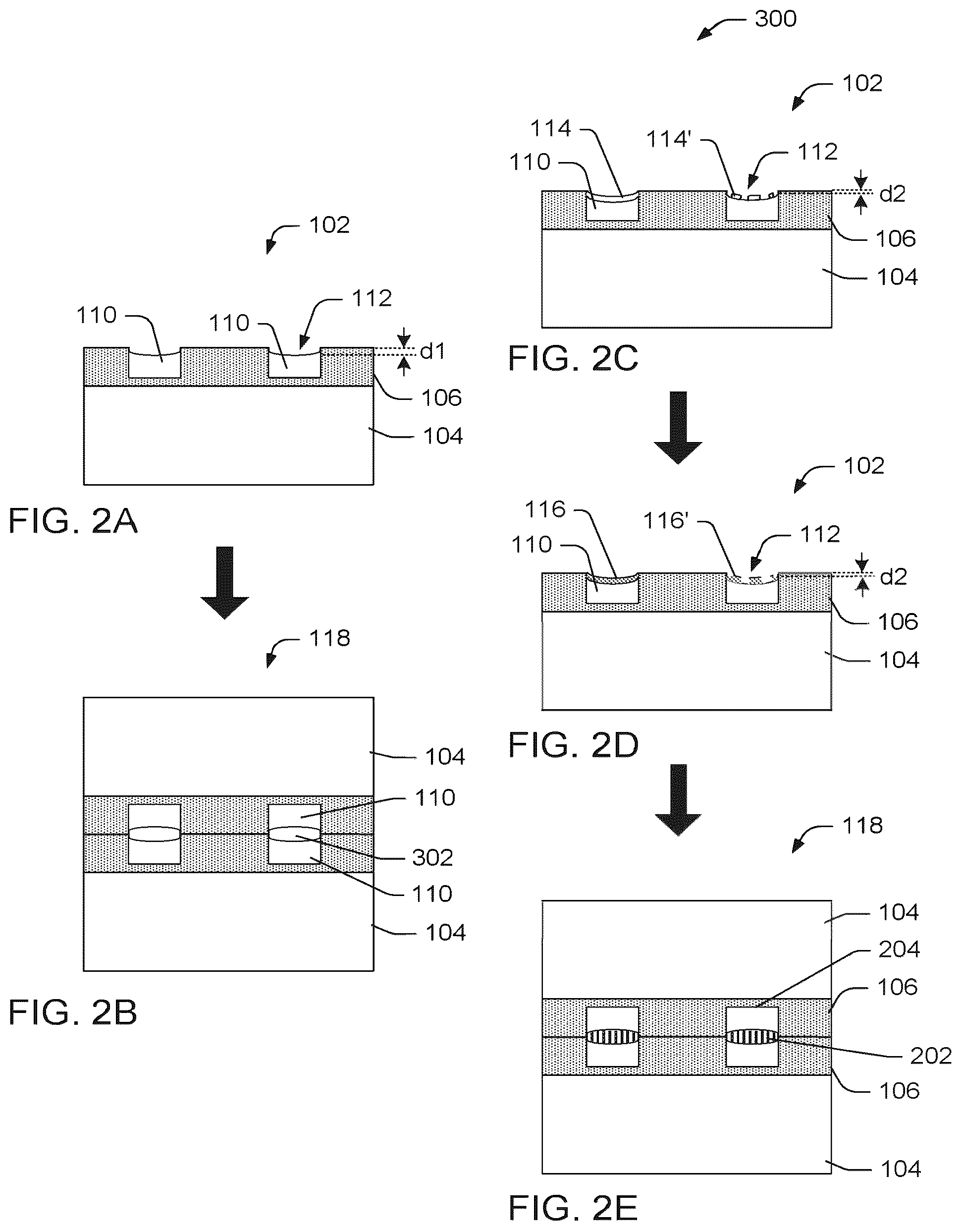 Patent US12100676 Figure 3 – Low temperature bonded structures