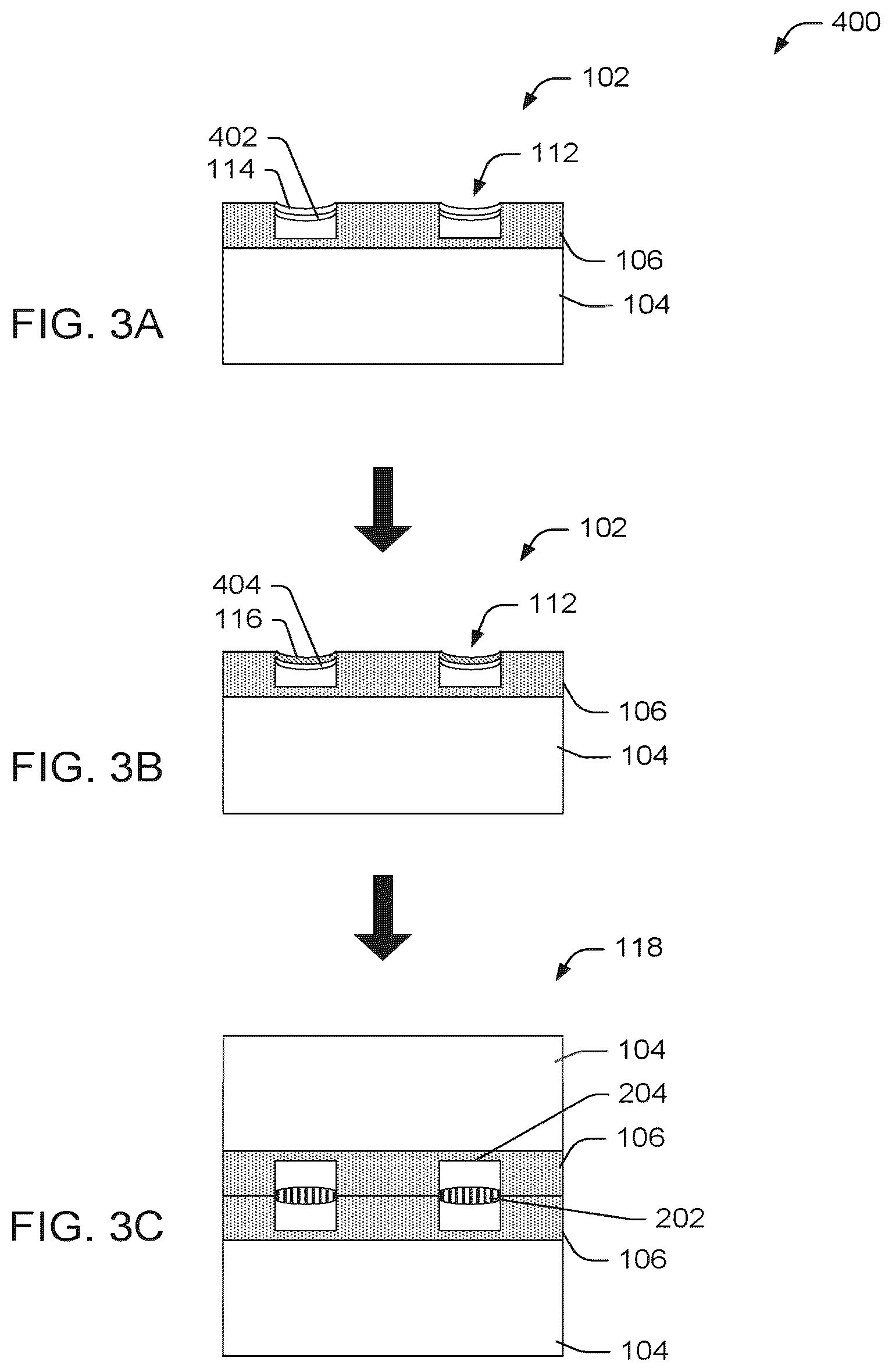 Patent US12100676 Figure 4 – Low temperature bonded structures