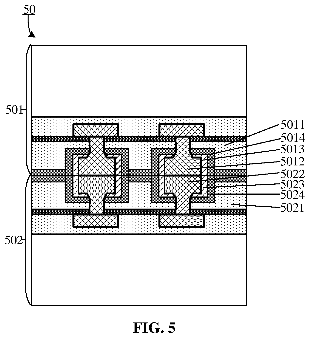 Patent US12100677 Figure 12 – Semiconductor structure and method for forming semiconductor structure, stacked structure, and wafer stacking method