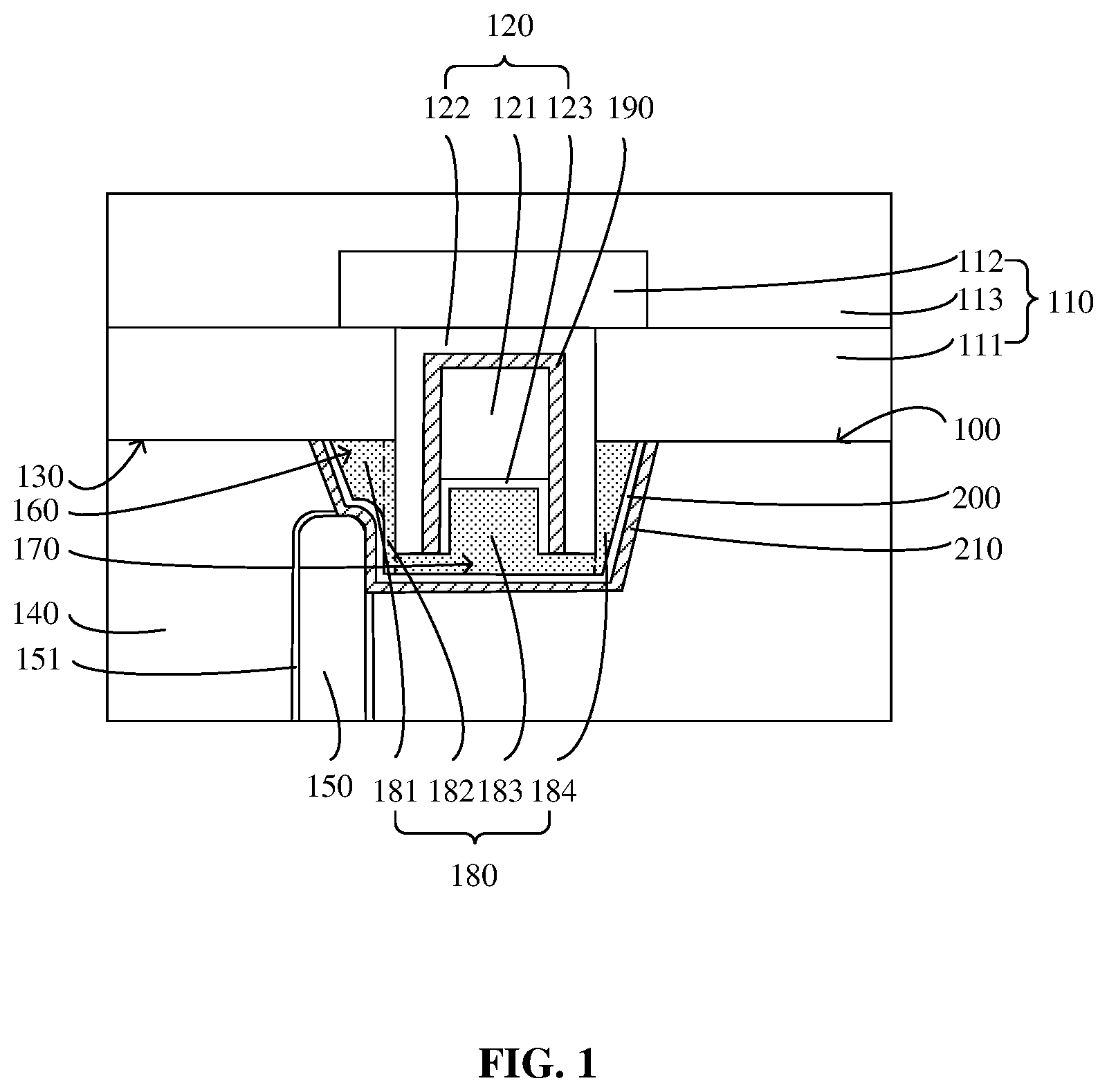 Patent US12100680 Figure 1 – Semiconductor structure and method for preparing same