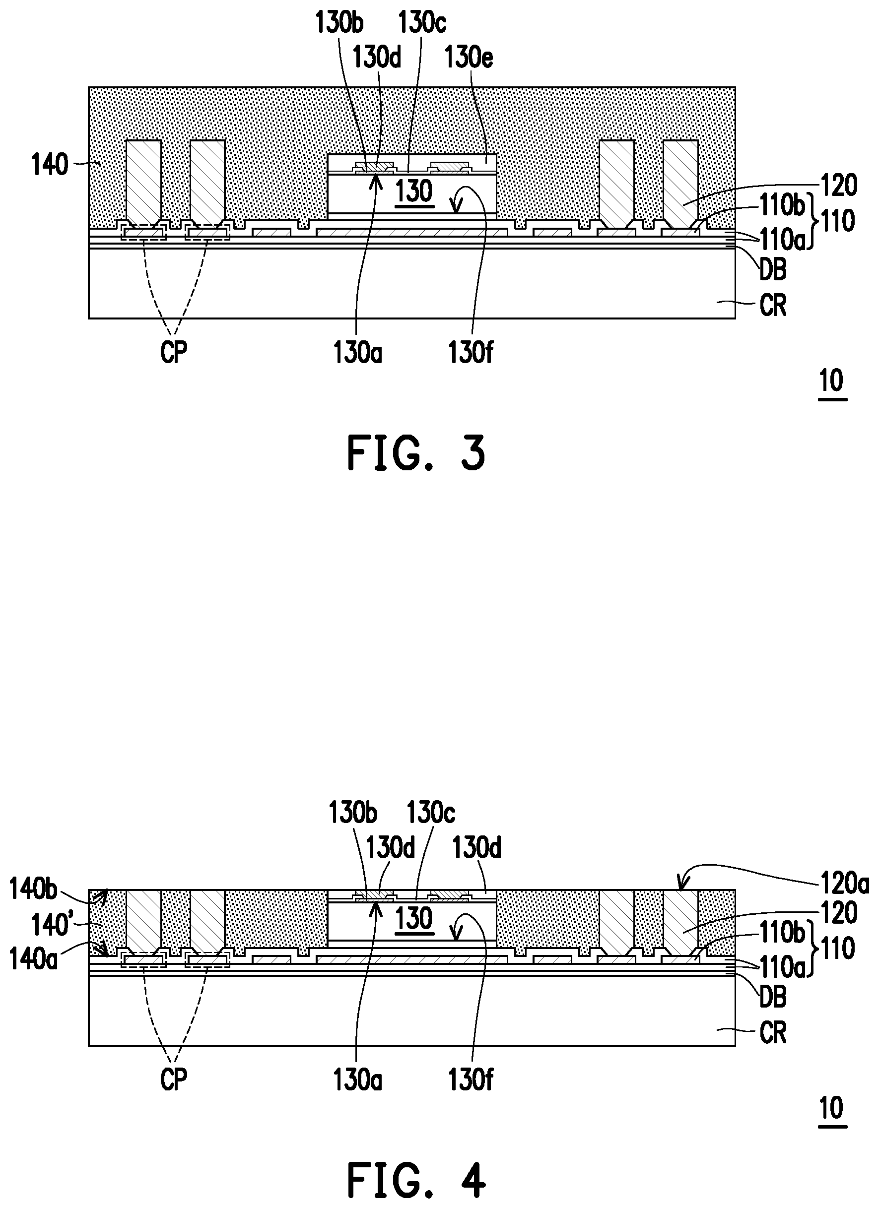 Patent US12100682 Figure 2 – Package structure with conductive patterns in a redistribution layer