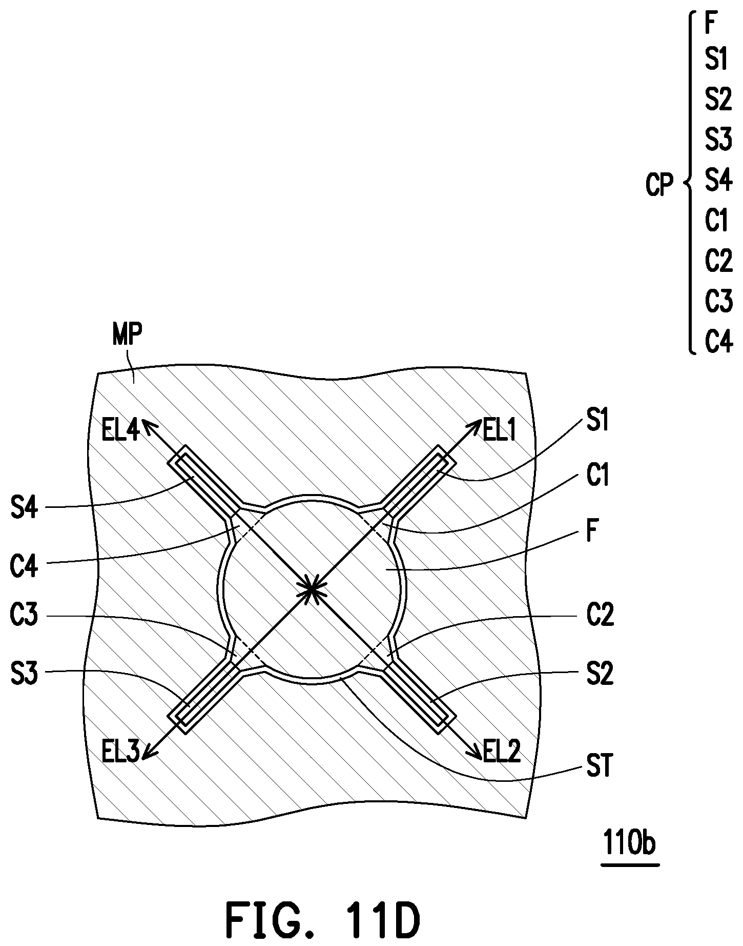 Patent US12100682 Figure 10 – Package structure with conductive patterns in a redistribution layer