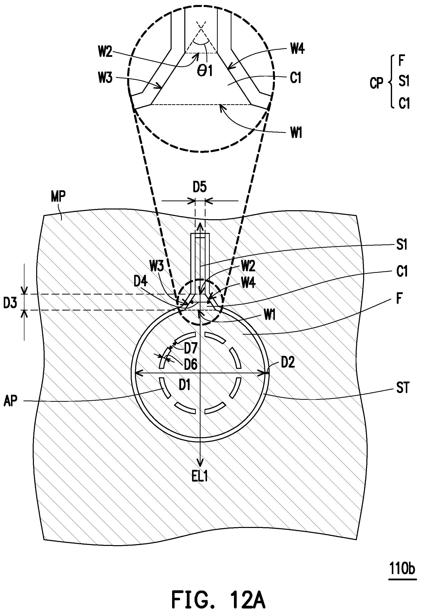 Patent US12100682 Figure 11 – Package structure with conductive patterns in a redistribution layer