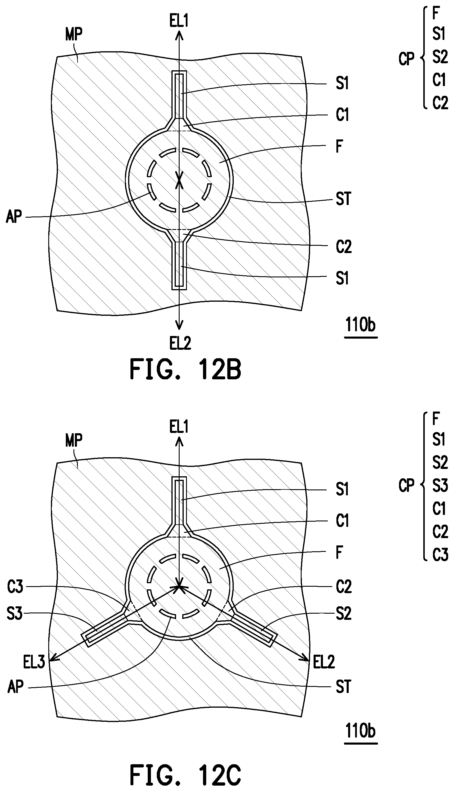 Patent US12100682 Figure 12 – Package structure with conductive patterns in a redistribution layer