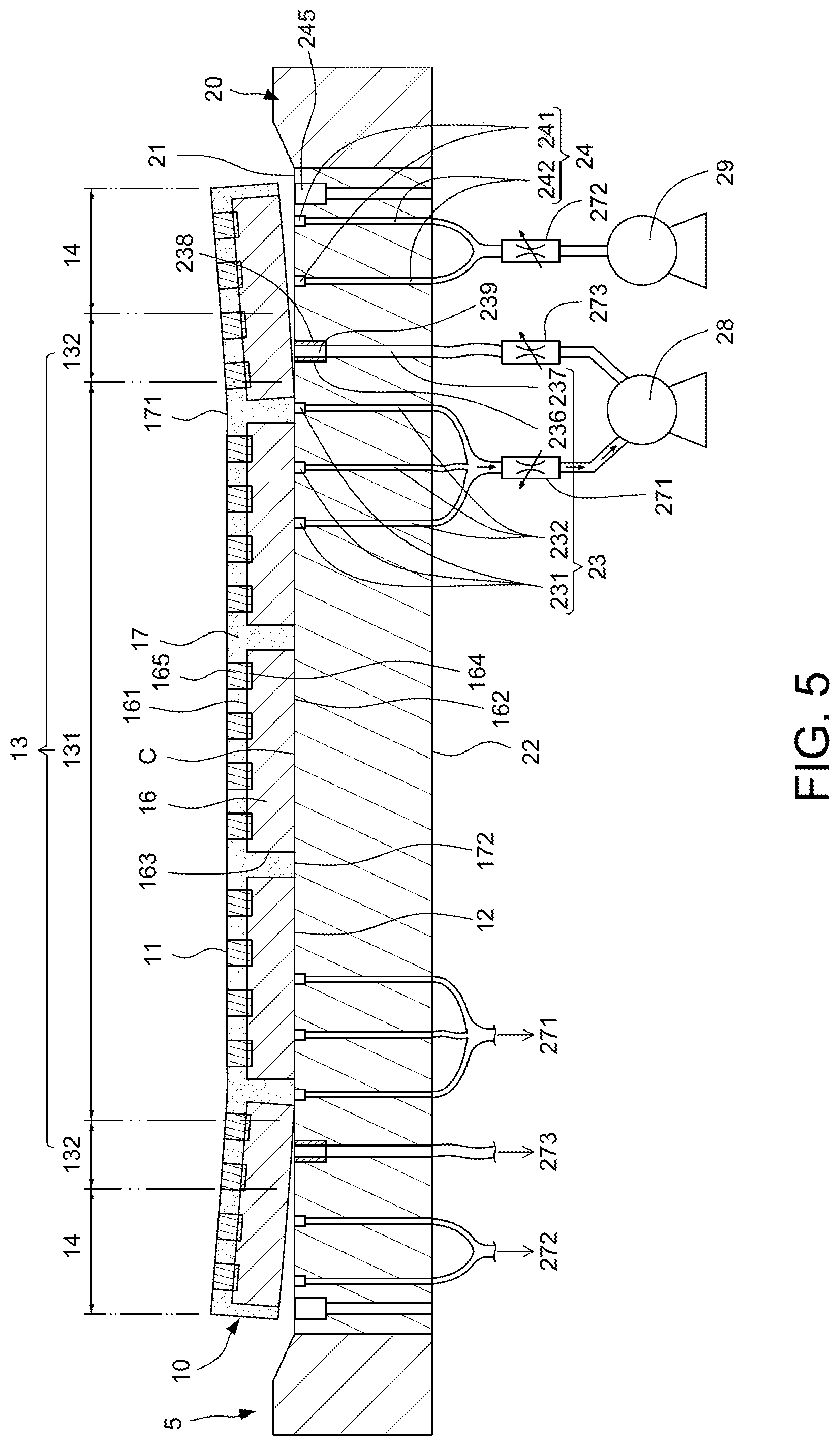 Patent US12100686 Figure 5 – Method for manufacturing semiconductor package structure and semiconductor manufacturing apparatus