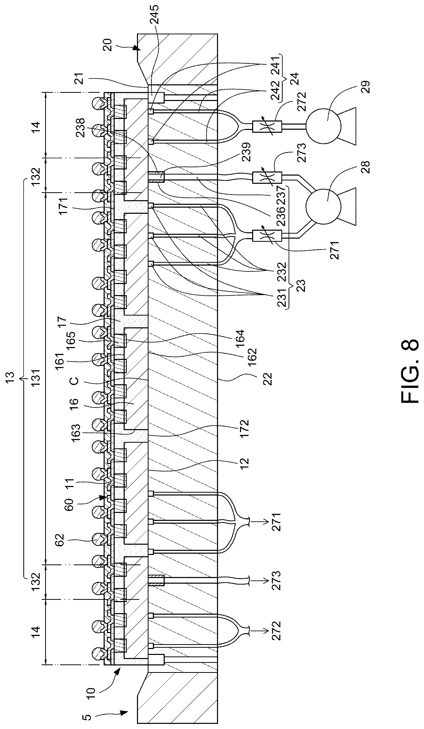Patent US12100686 Figure 8 – Method for manufacturing semiconductor package structure and semiconductor manufacturing apparatus