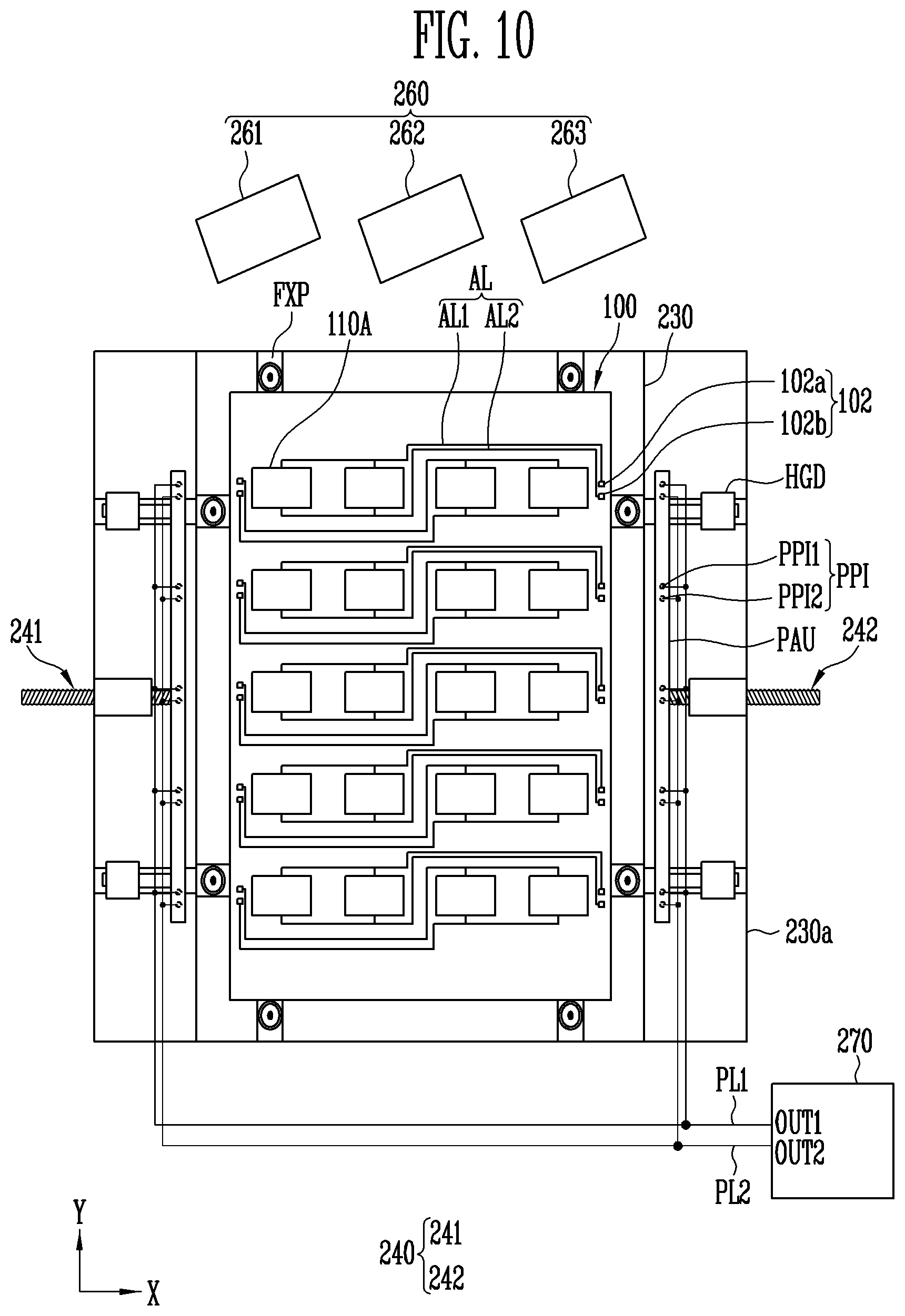 Patent US12100689 Figure 14 – Apparatus and method for manufacturing light-emitting display device