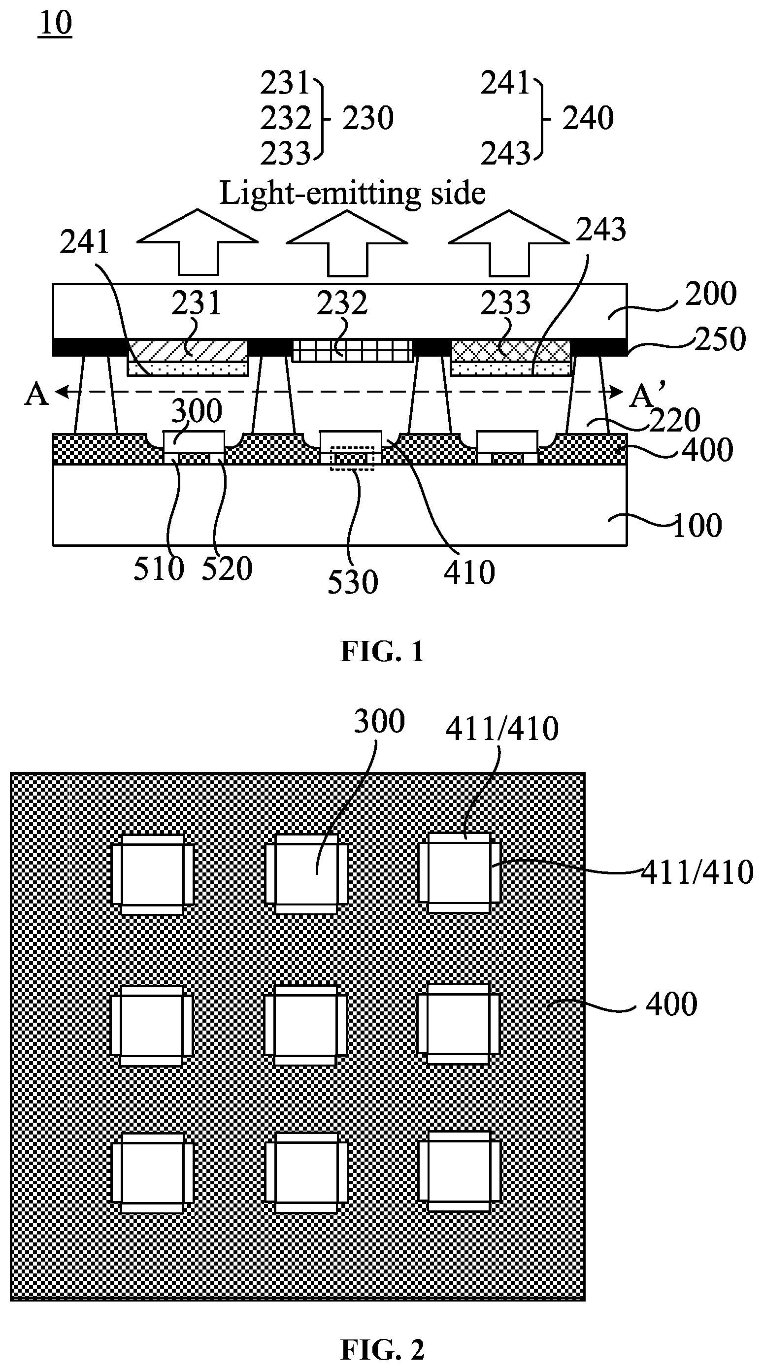 Patent US12100692 Figure 1 – Display panel, preparation method thereof and display device