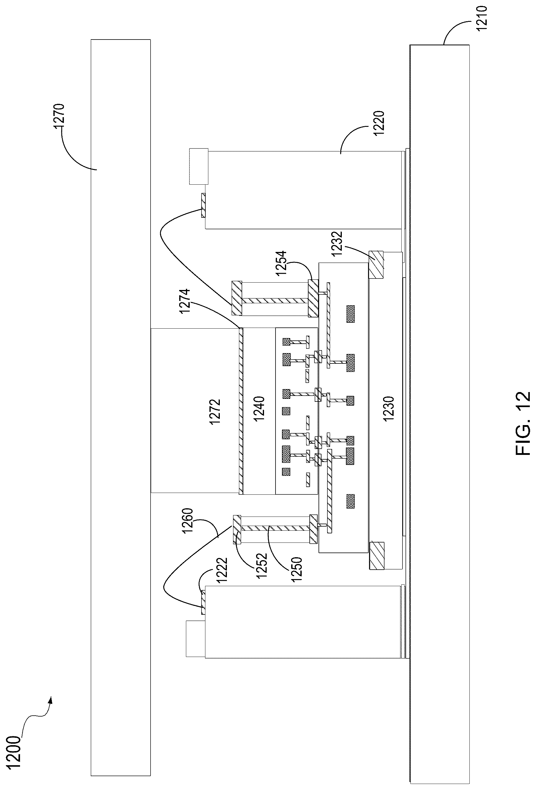 Patent US12100701 Figure 12 – Hybrid system including photonic and electronic integrated circuits and cooling plate