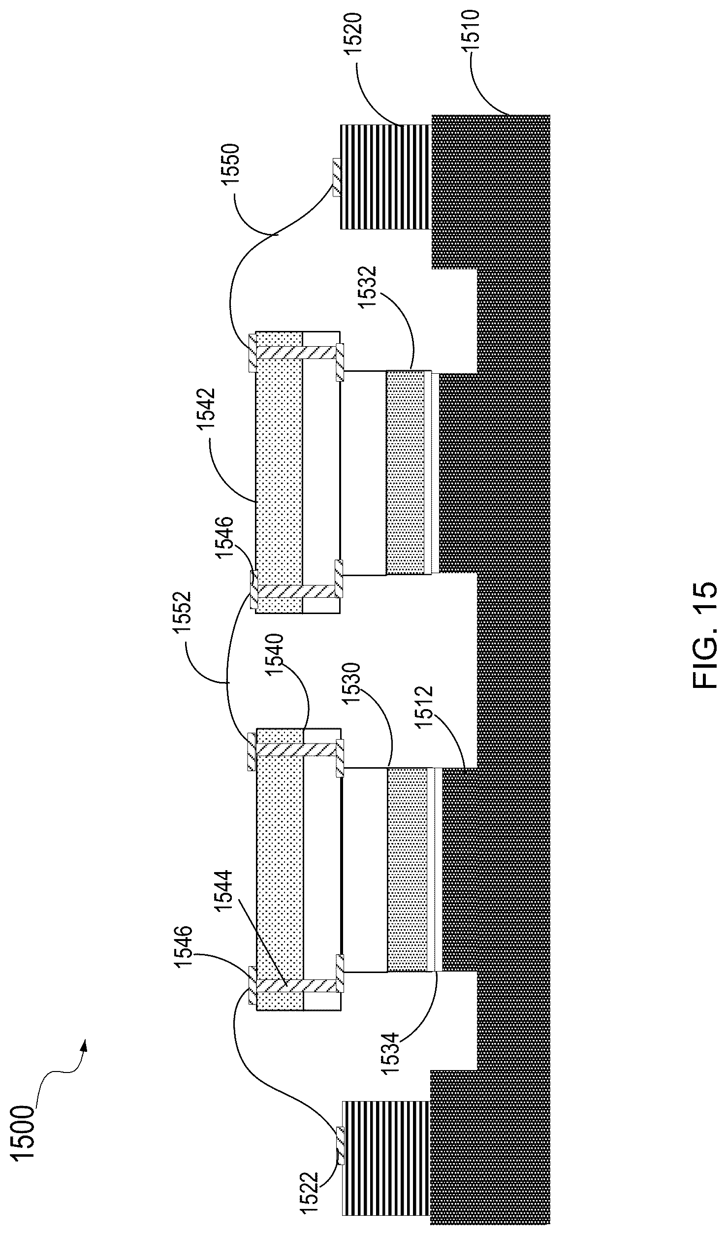 Patent US12100701 Figure 15 – Hybrid system including photonic and electronic integrated circuits and cooling plate
