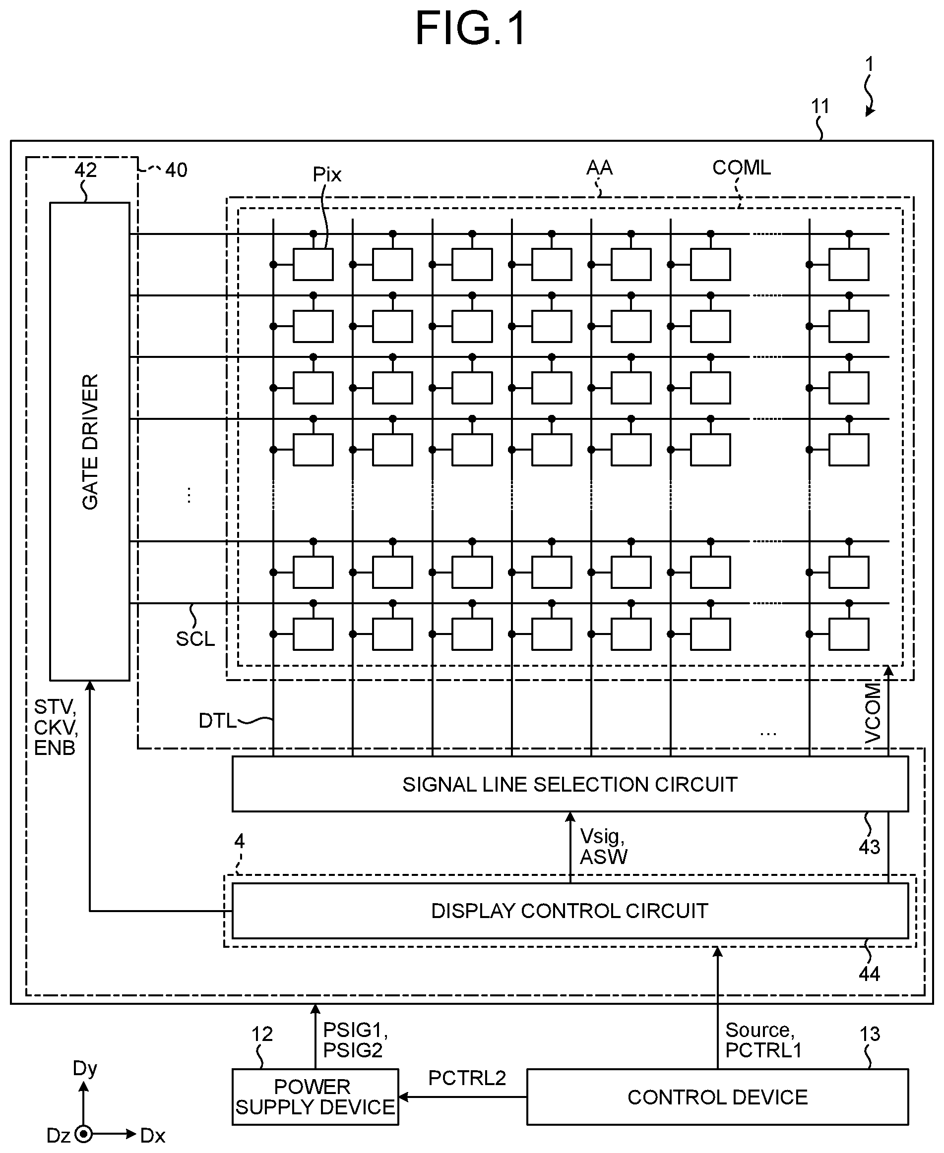 Patent US12100713 — Display device — Figure 1