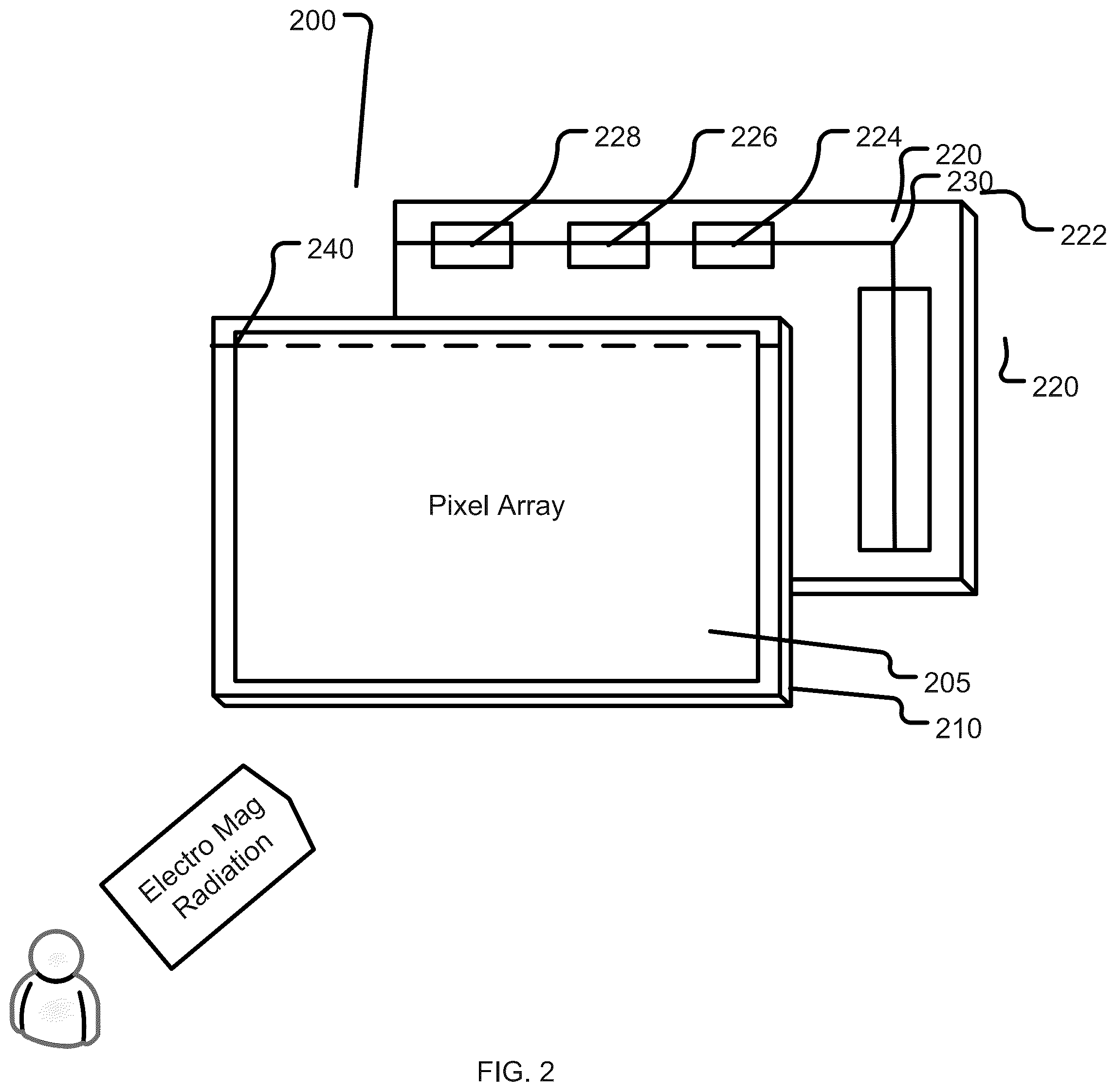 Patent US12100716 Figure 3 – Image sensor with tolerance optimizing interconnects