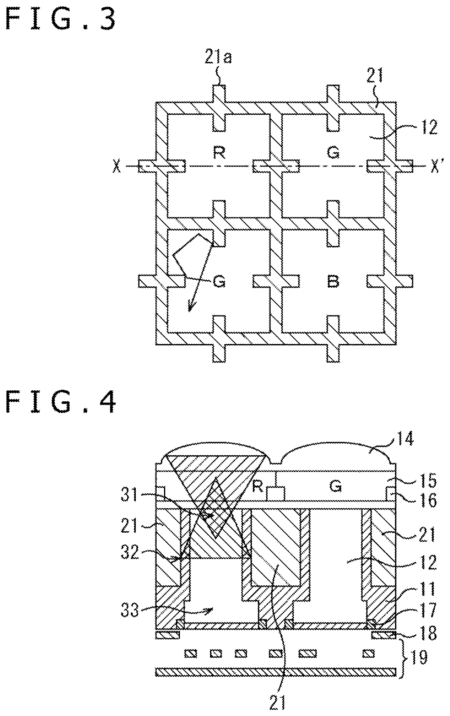 Patent US12100718 Figure 3 – Solid state image sensor having a grid-patterned inter-pixel isolation section separating the photoelectric conversion sections of each of the pixels from one another and provided with protruding sections