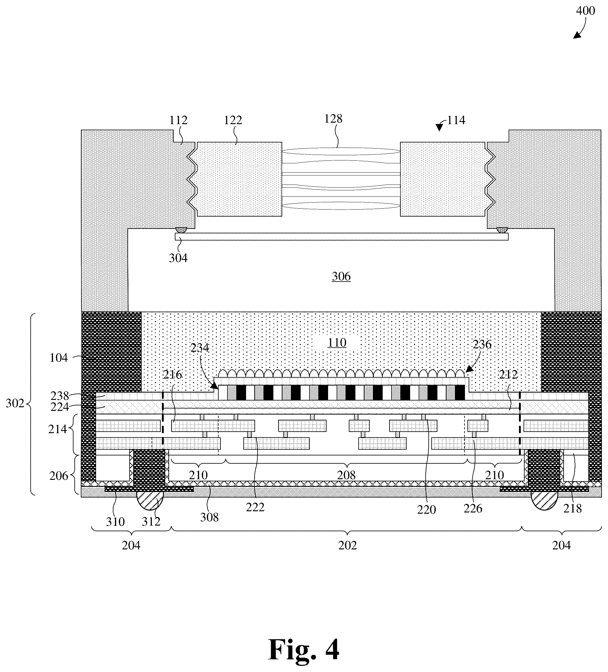 Patent US12100720 Figure 3 – Wafer level image sensor package