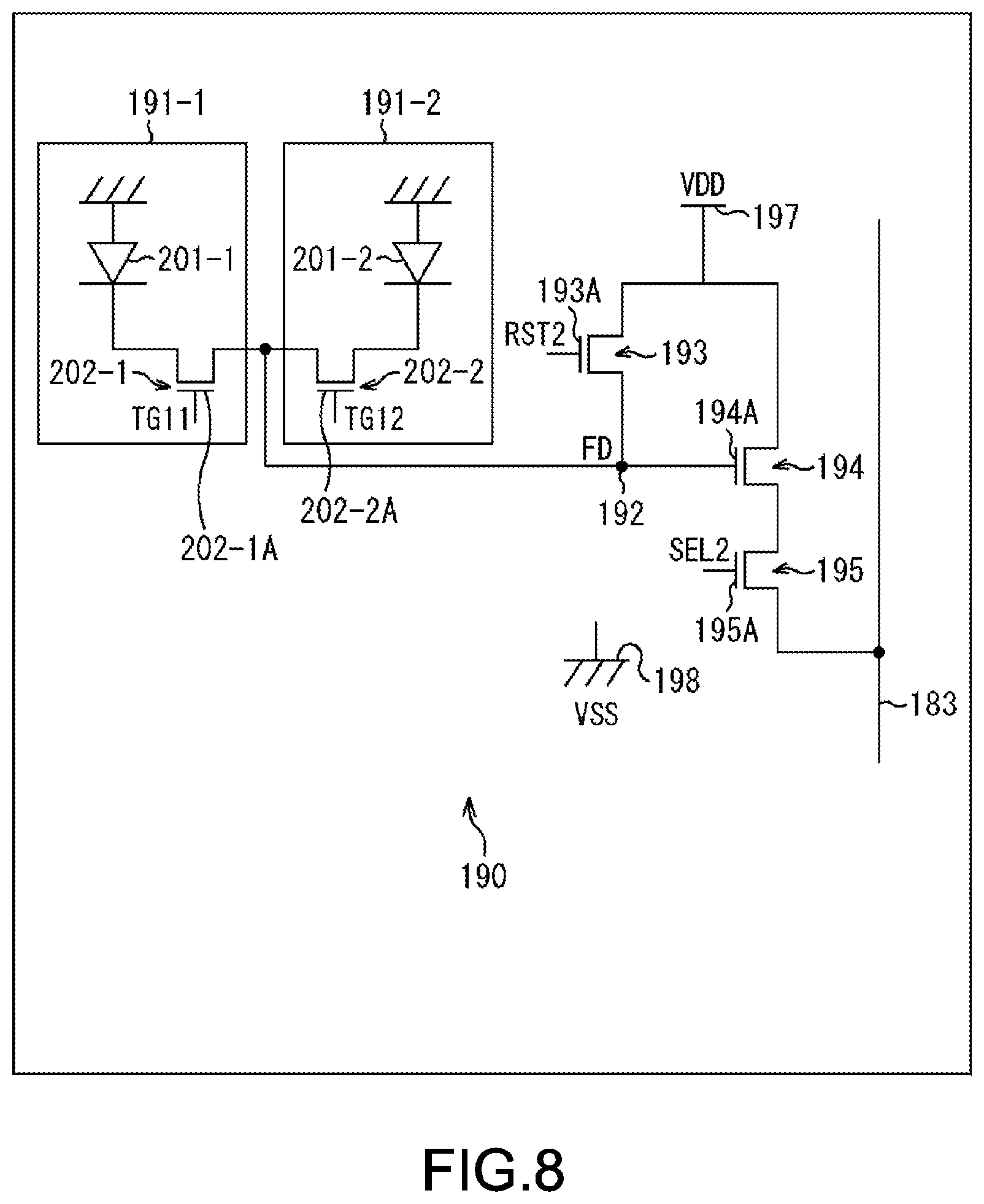 Patent US12100721 Figure 8 – Solid-state image pickup device and electronic apparatus having a divided pixel separation wall