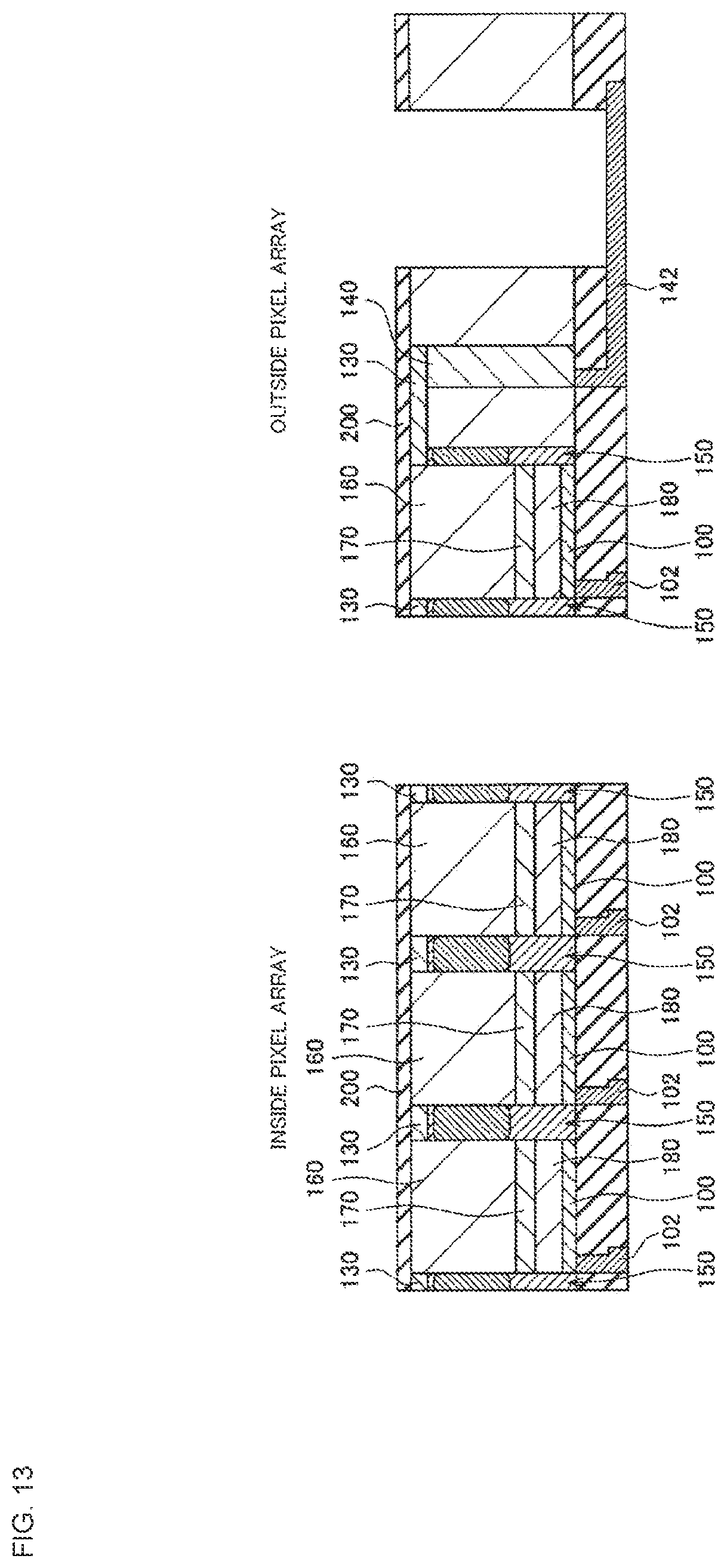Patent US12100722 Figure 13 – Imaging device with improved short-wavelength sensitivity