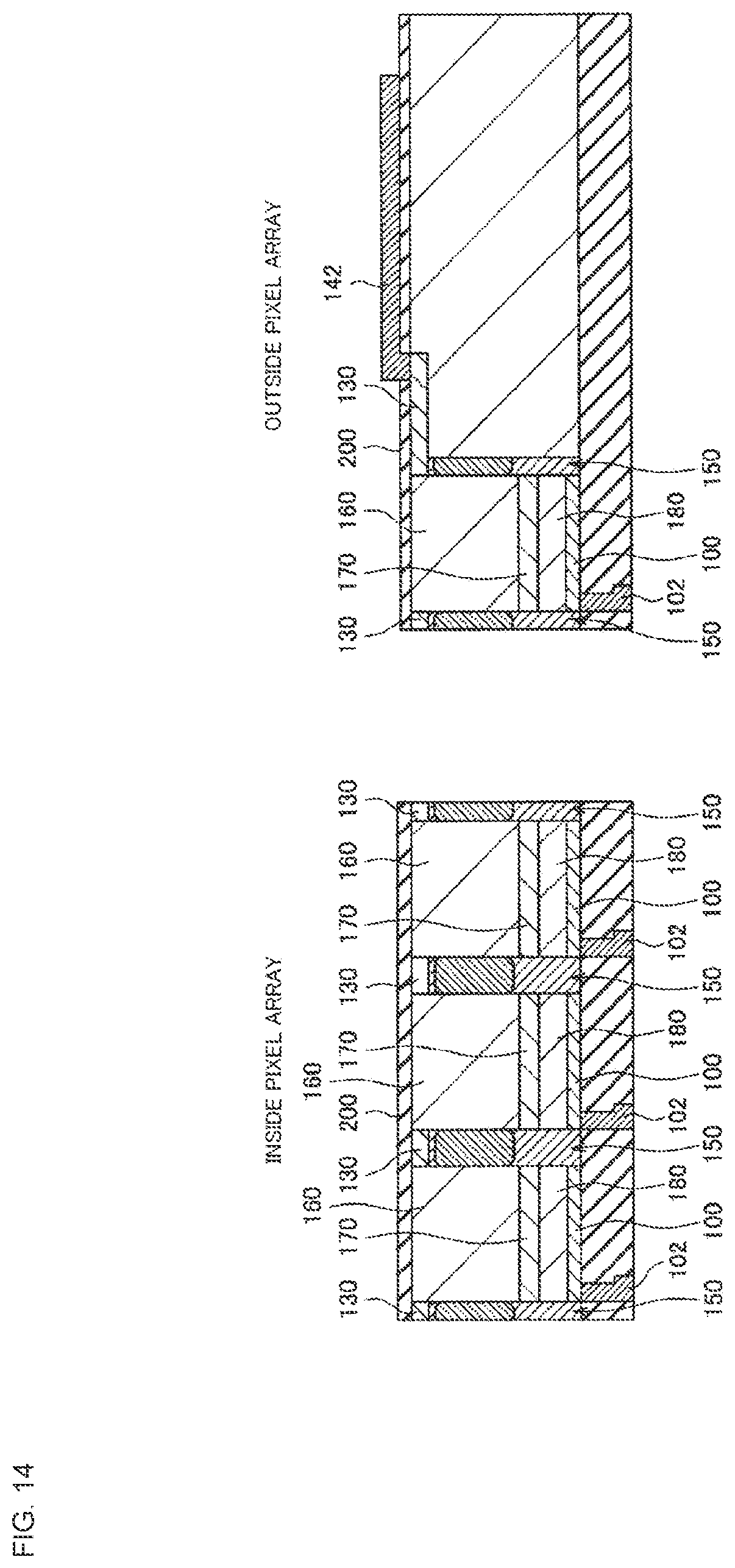 Patent US12100722 Figure 14 – Imaging device with improved short-wavelength sensitivity