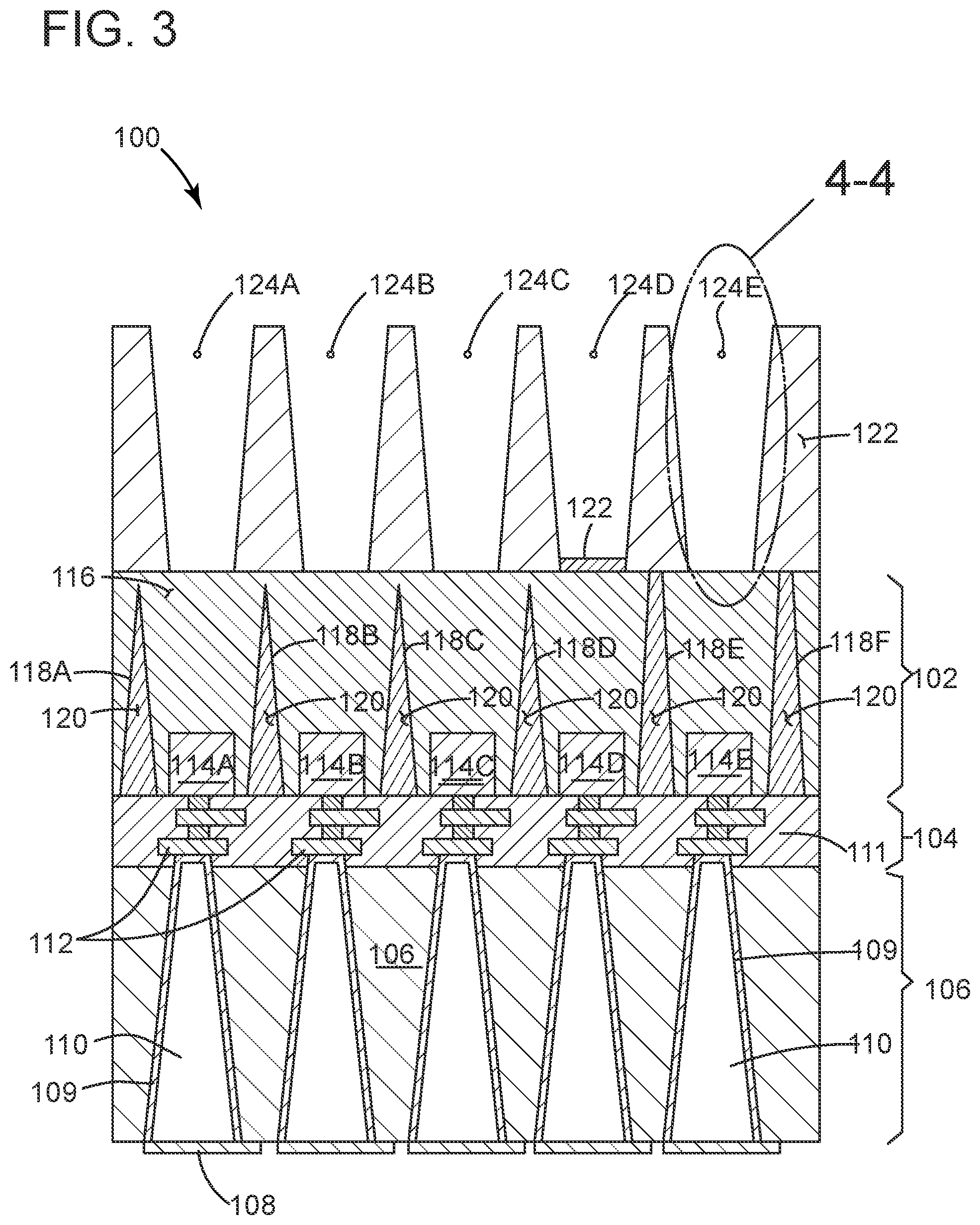 Patent US12100723 Figure 3 – Image sensor structure with a light guide layer and a nanowell layer