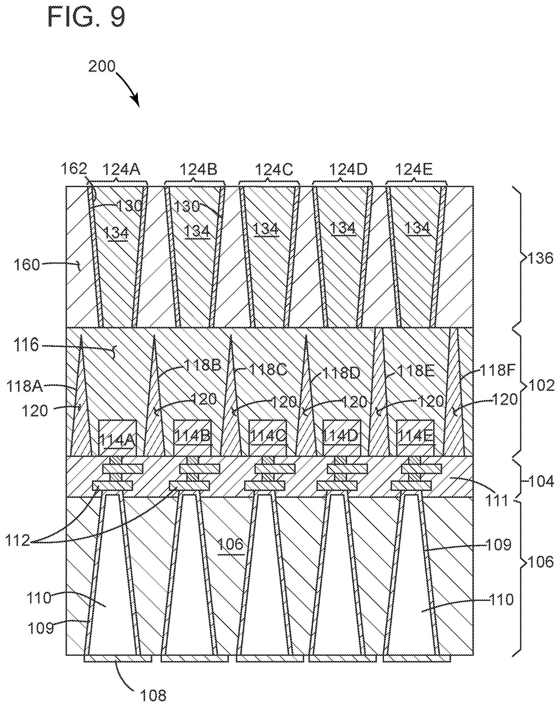 Patent US12100723 Figure 9 – Image sensor structure with a light guide layer and a nanowell layer