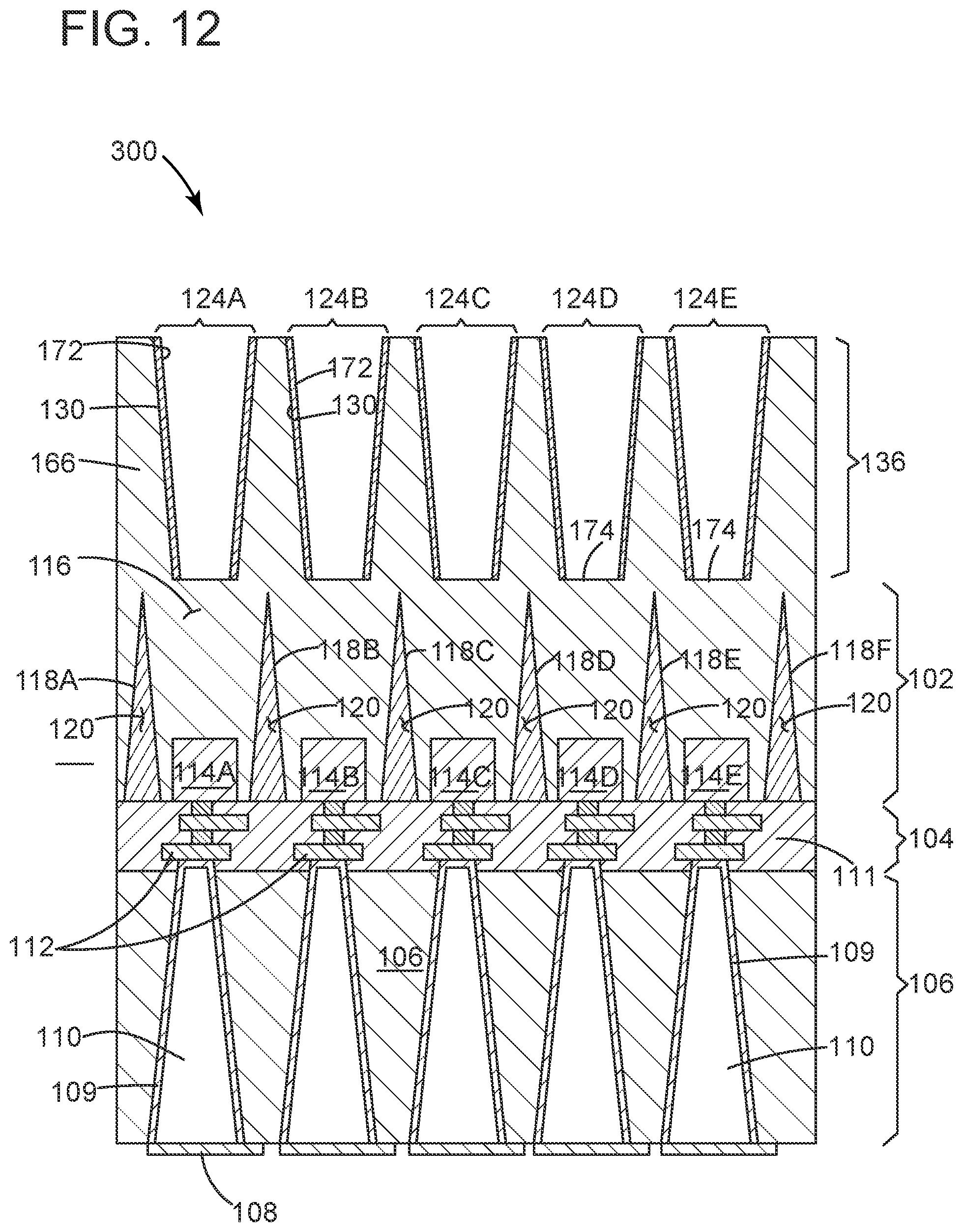 Patent US12100723 Figure 12 – Image sensor structure with a light guide layer and a nanowell layer