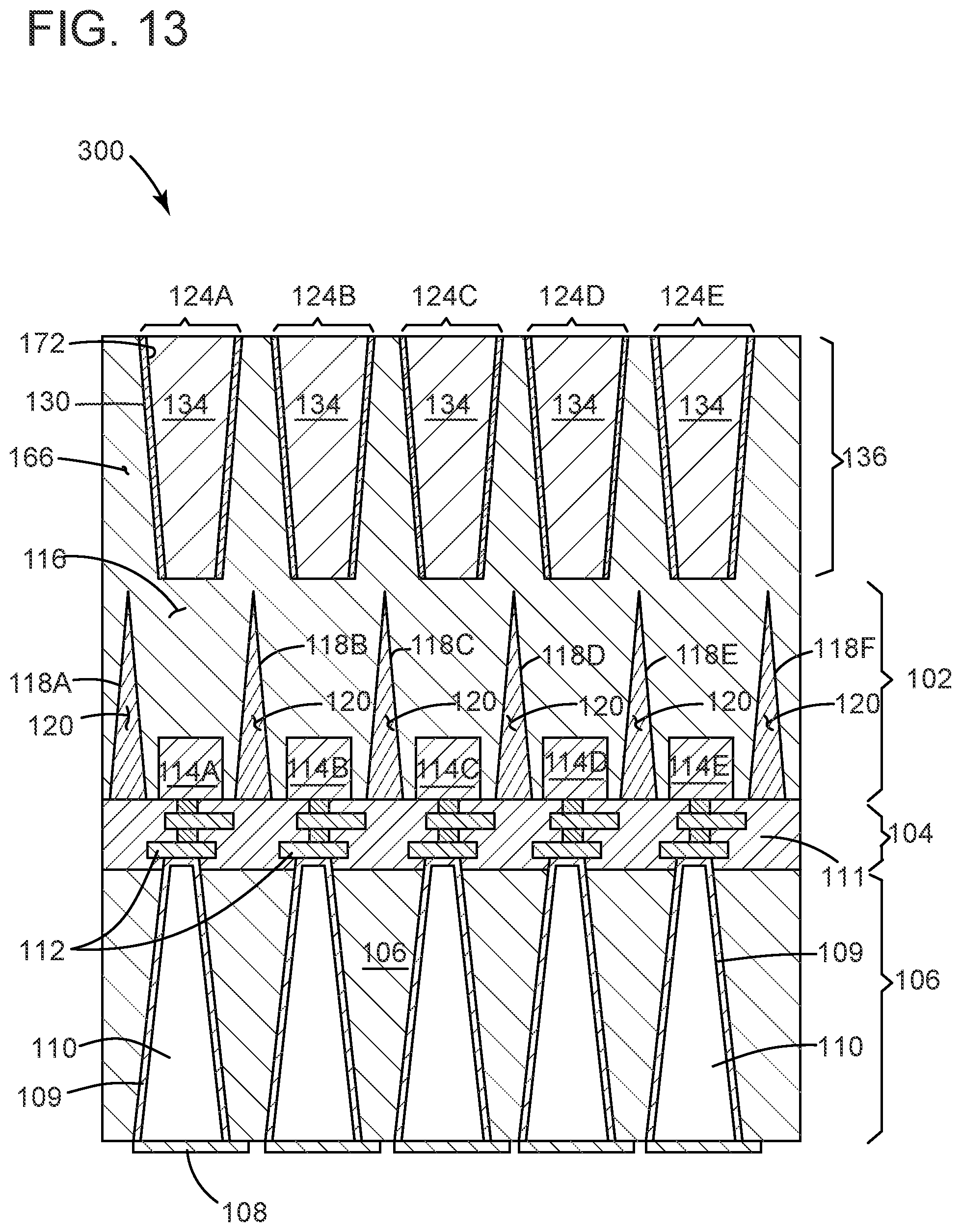 Patent US12100723 Figure 13 – Image sensor structure with a light guide layer and a nanowell layer