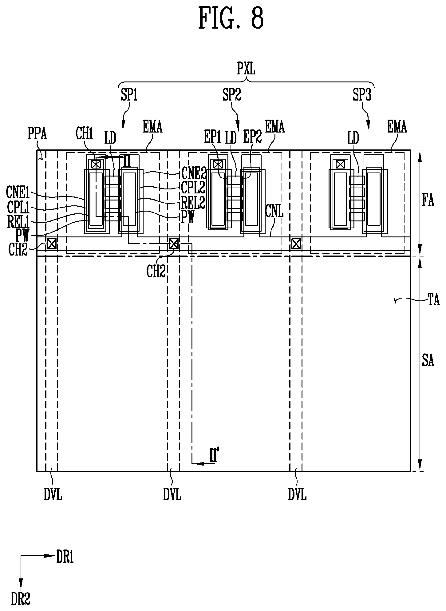 Patent US12100728 Figure 10 – Display device