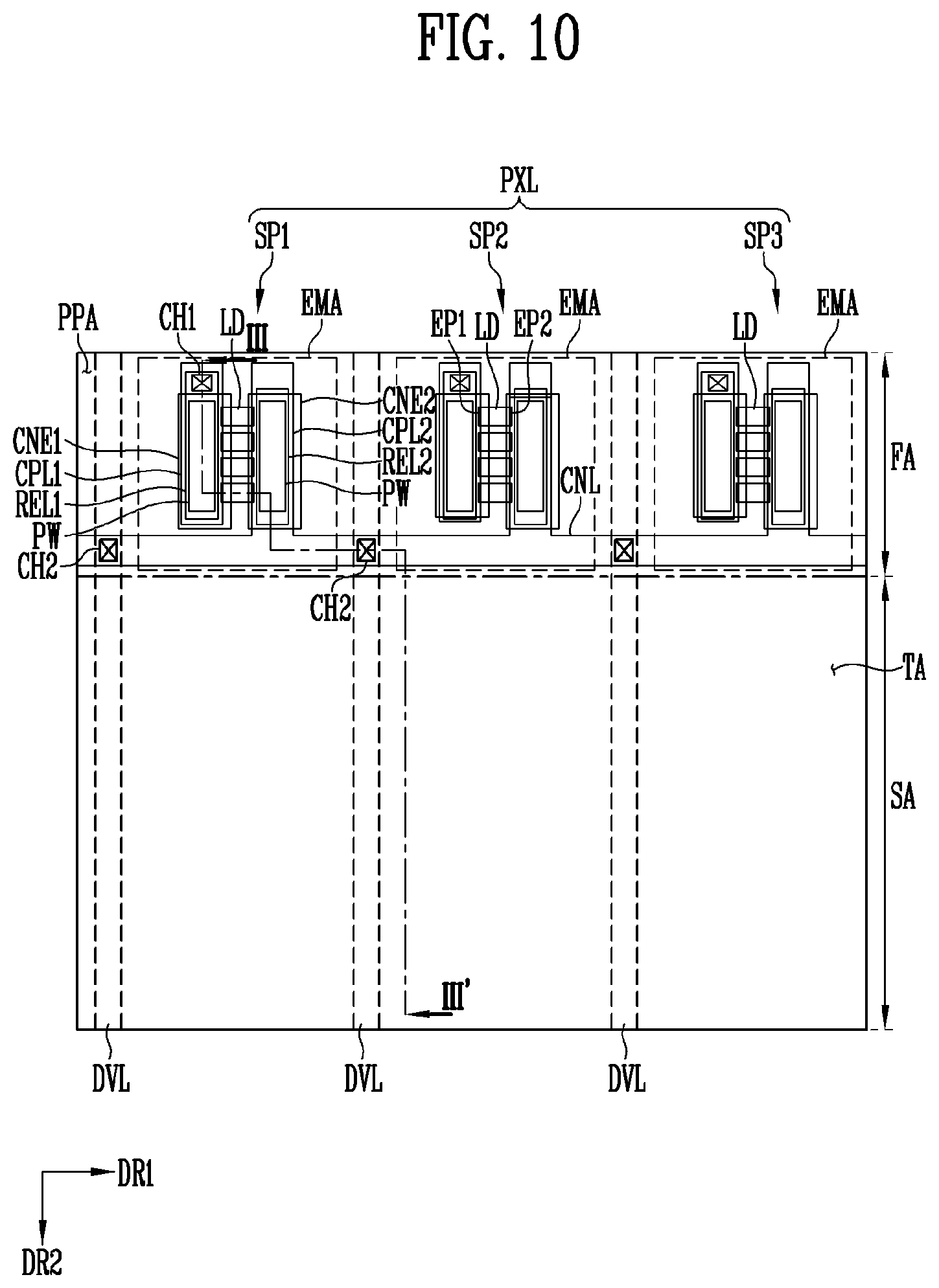 Patent US12100728 Figure 12 – Display device