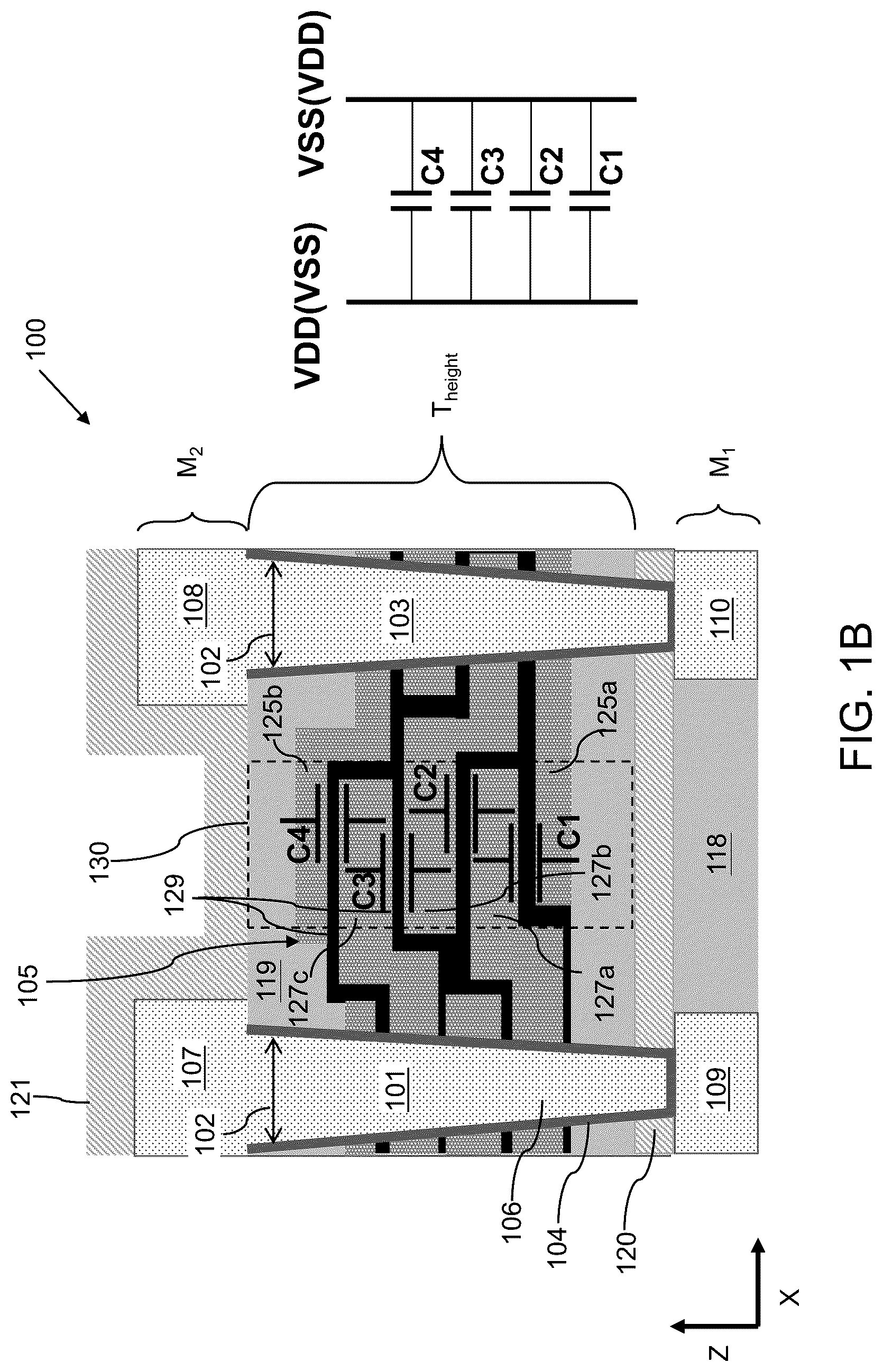 Patent US12100730 Figure 2 – Metal-insulator-metal capacitors with thick intermediate electrode layers and methods of forming the same