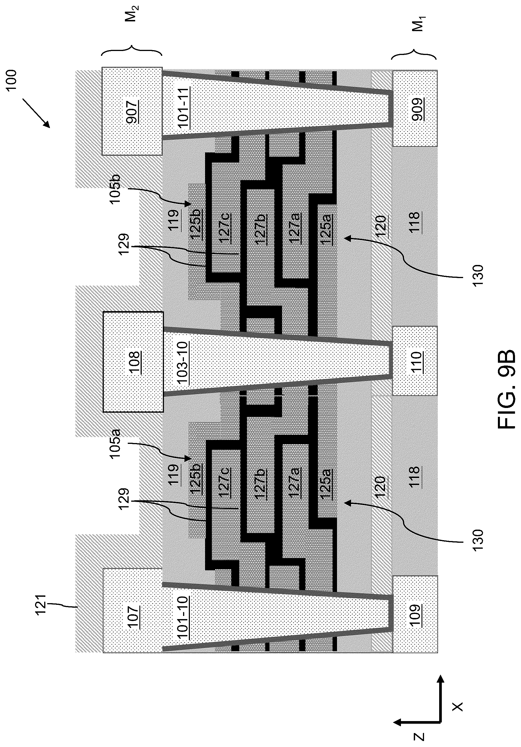 Patent US12100730 Figure 12 – Metal-insulator-metal capacitors with thick intermediate electrode layers and methods of forming the same