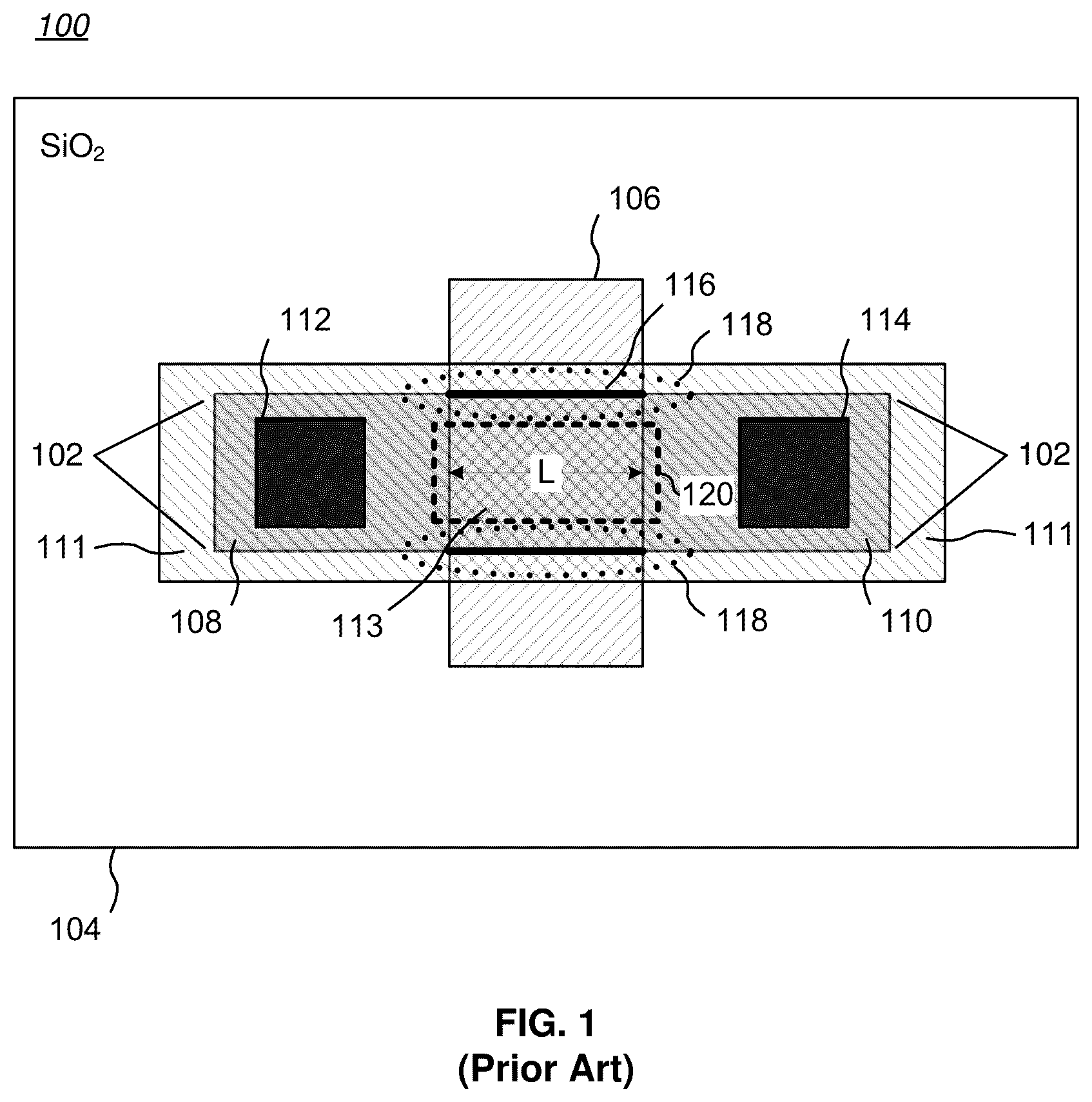 Patent US12100734 — Low leakage FET — Figure 1