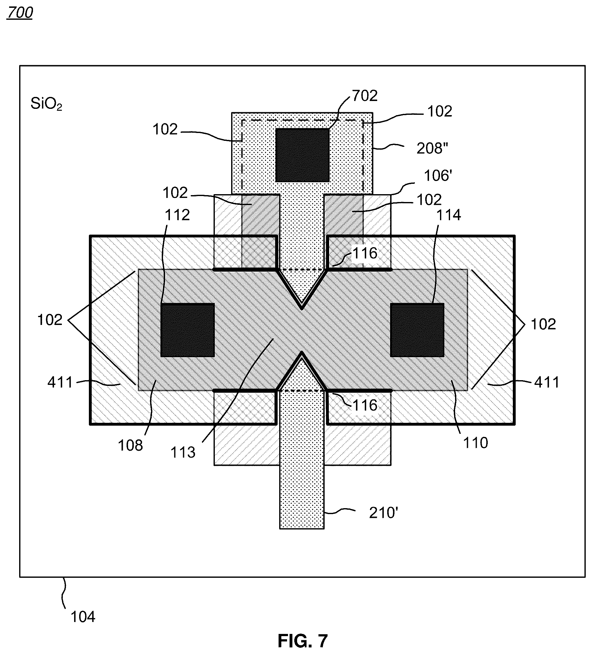 Patent US12100734 Figure 7 – Low leakage FET