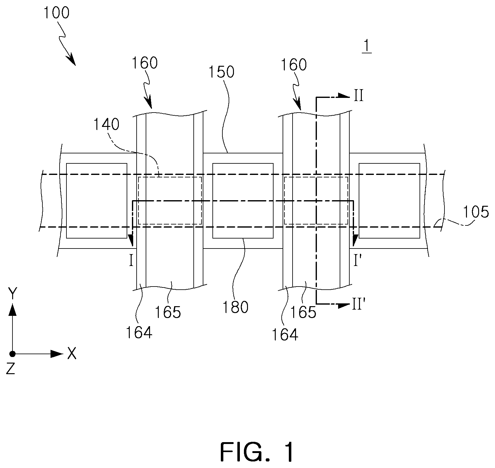 Patent US12100736 Figure 1 – Semiconductor device having channel layers spaced apart in vertical direction