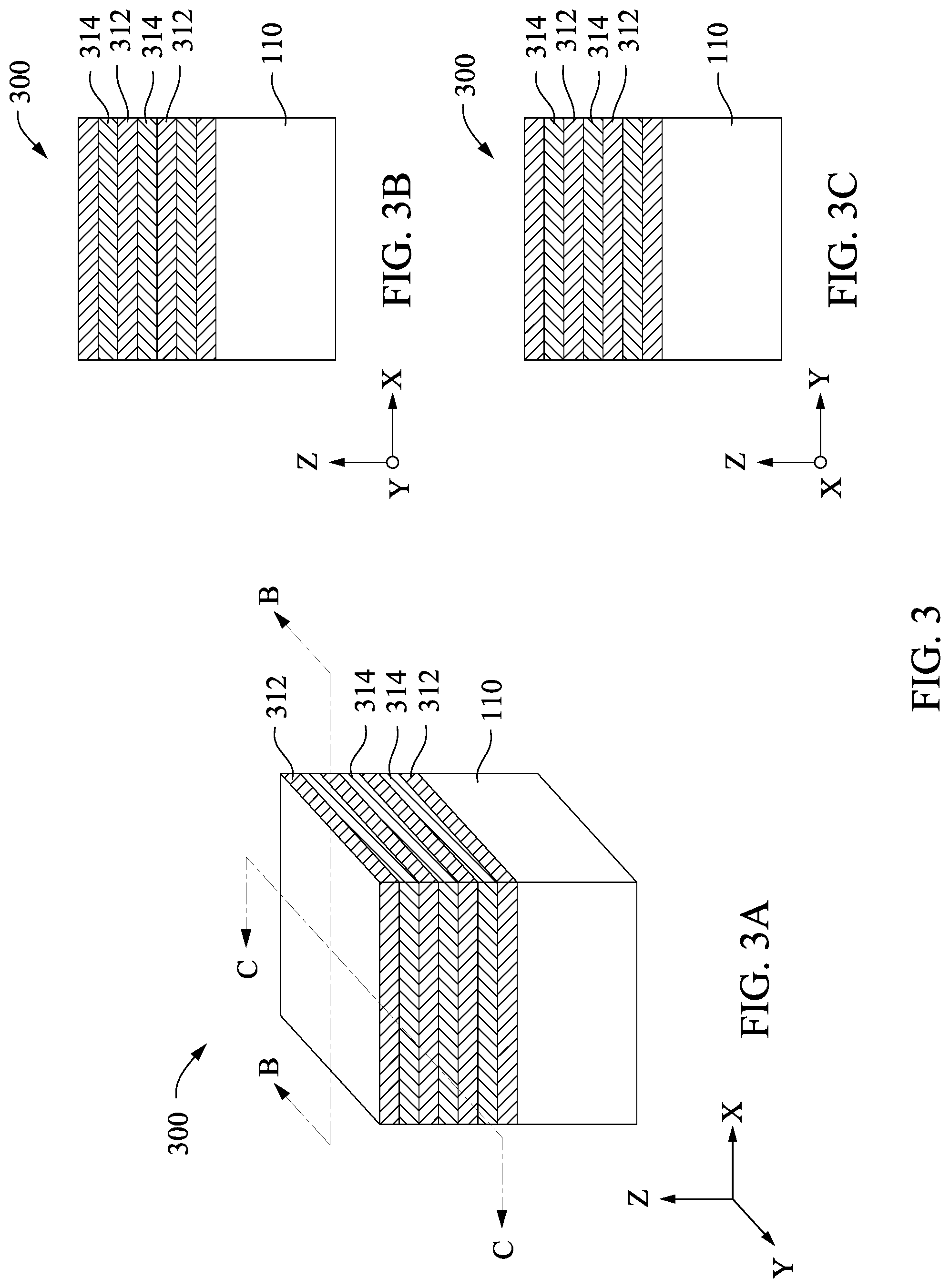 Patent US12100737 Figure 3 – Nanowire stack GAA device with selectable numbers of channel strips