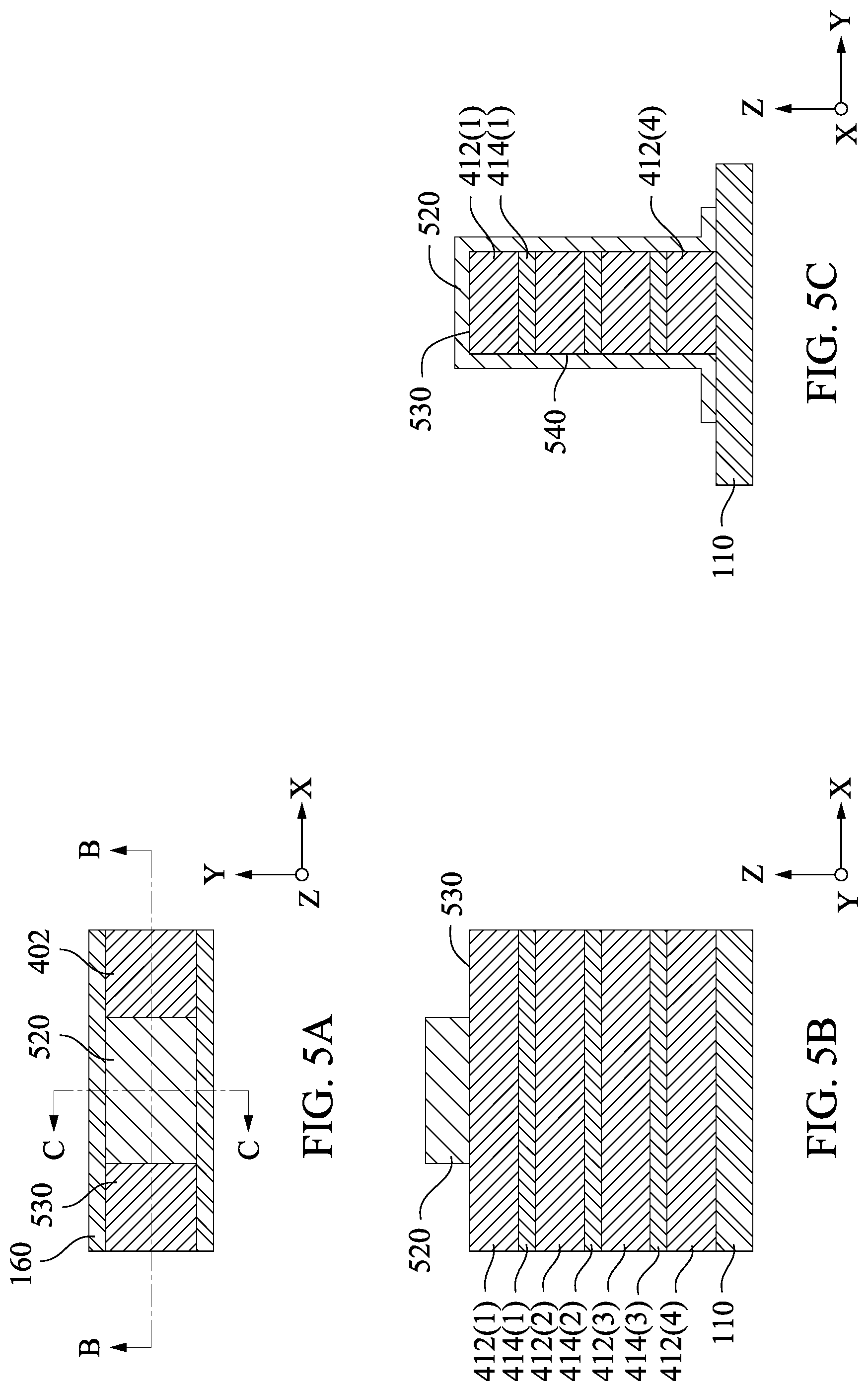Patent US12100737 Figure 5 – Nanowire stack GAA device with selectable numbers of channel strips