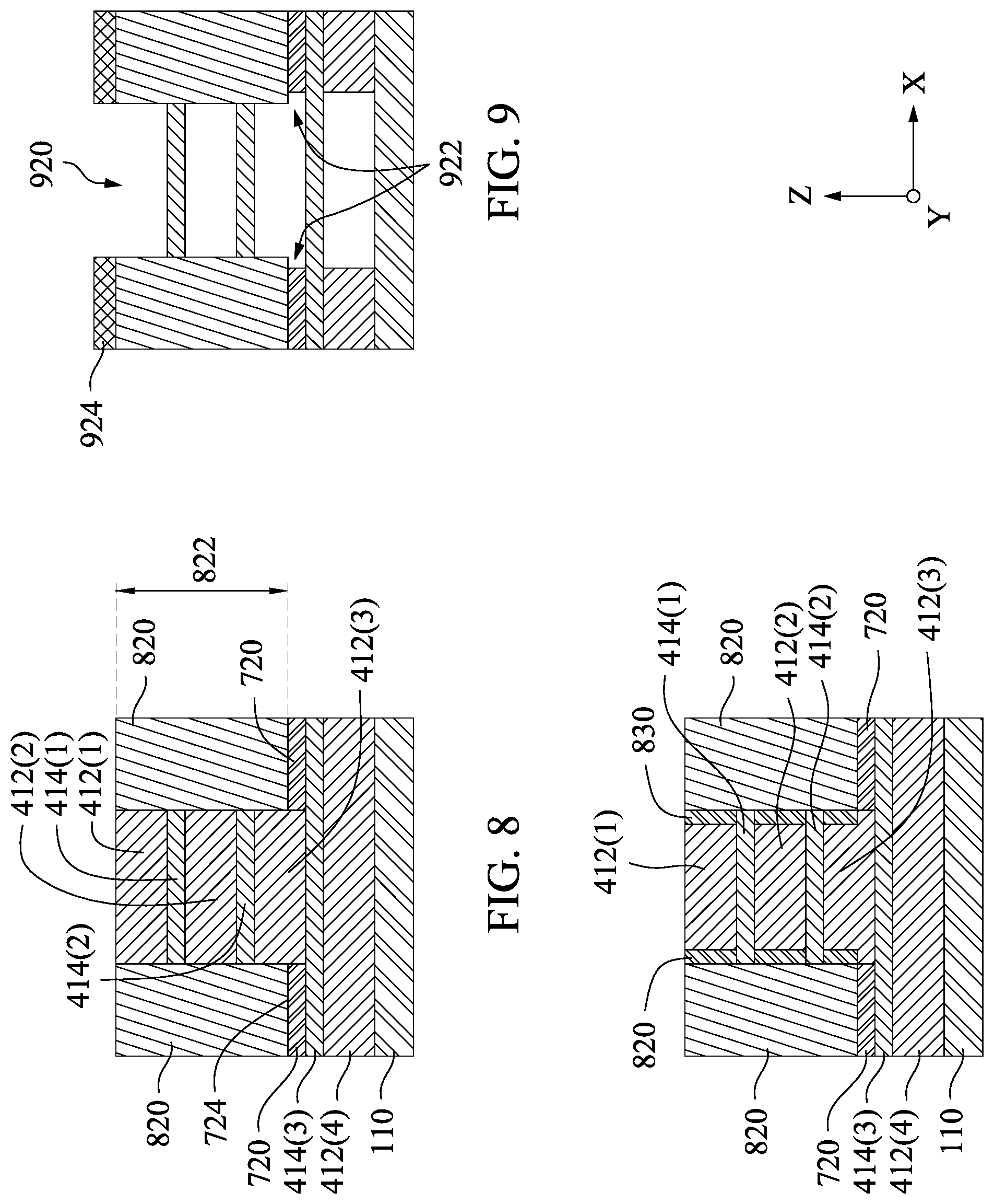 Patent US12100737 Figure 8 – Nanowire stack GAA device with selectable numbers of channel strips