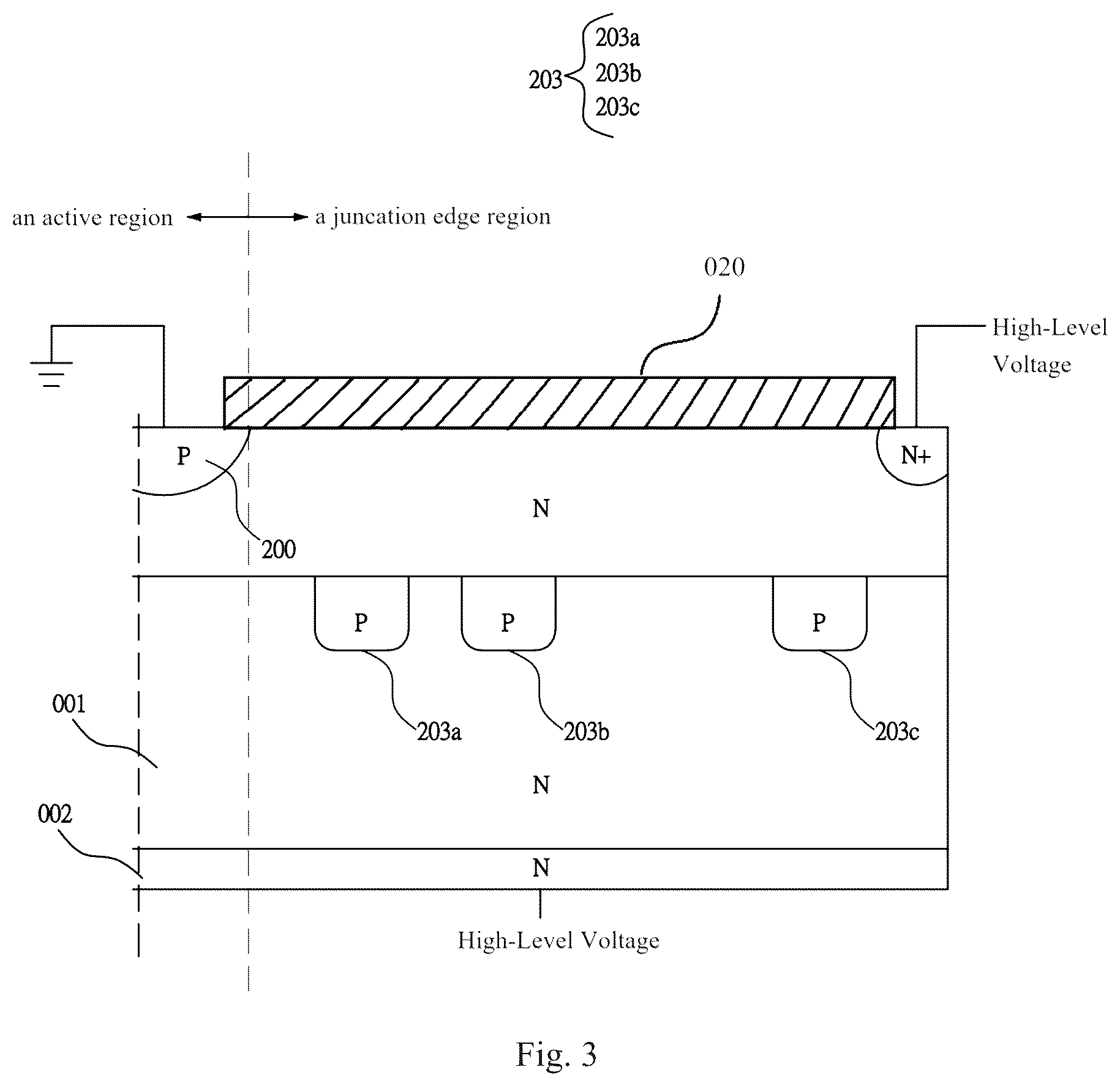 Patent US12100742 Figure 3 – Semiconductor device and junction edge region thereof