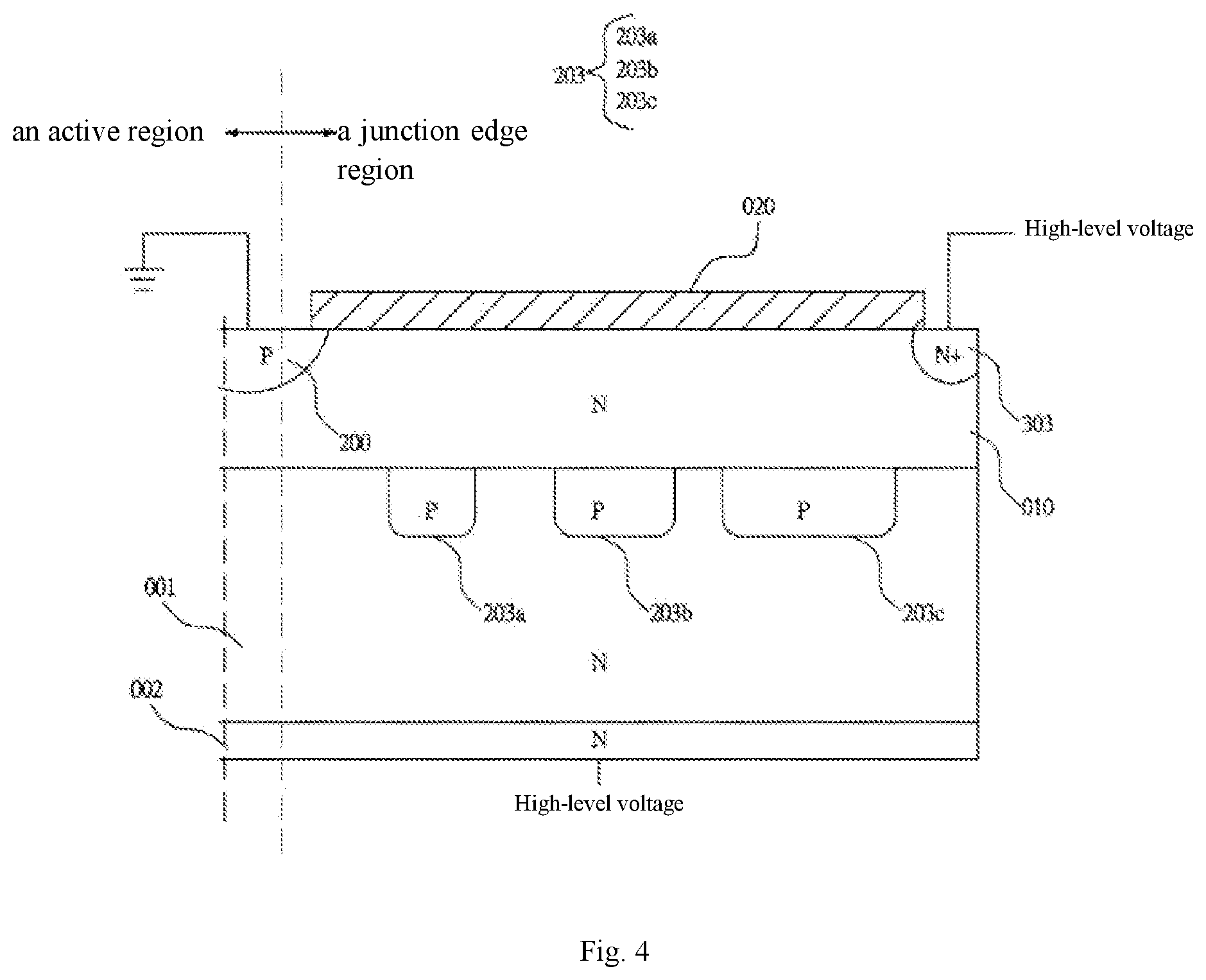 Patent US12100742 Figure 4 – Semiconductor device and junction edge region thereof